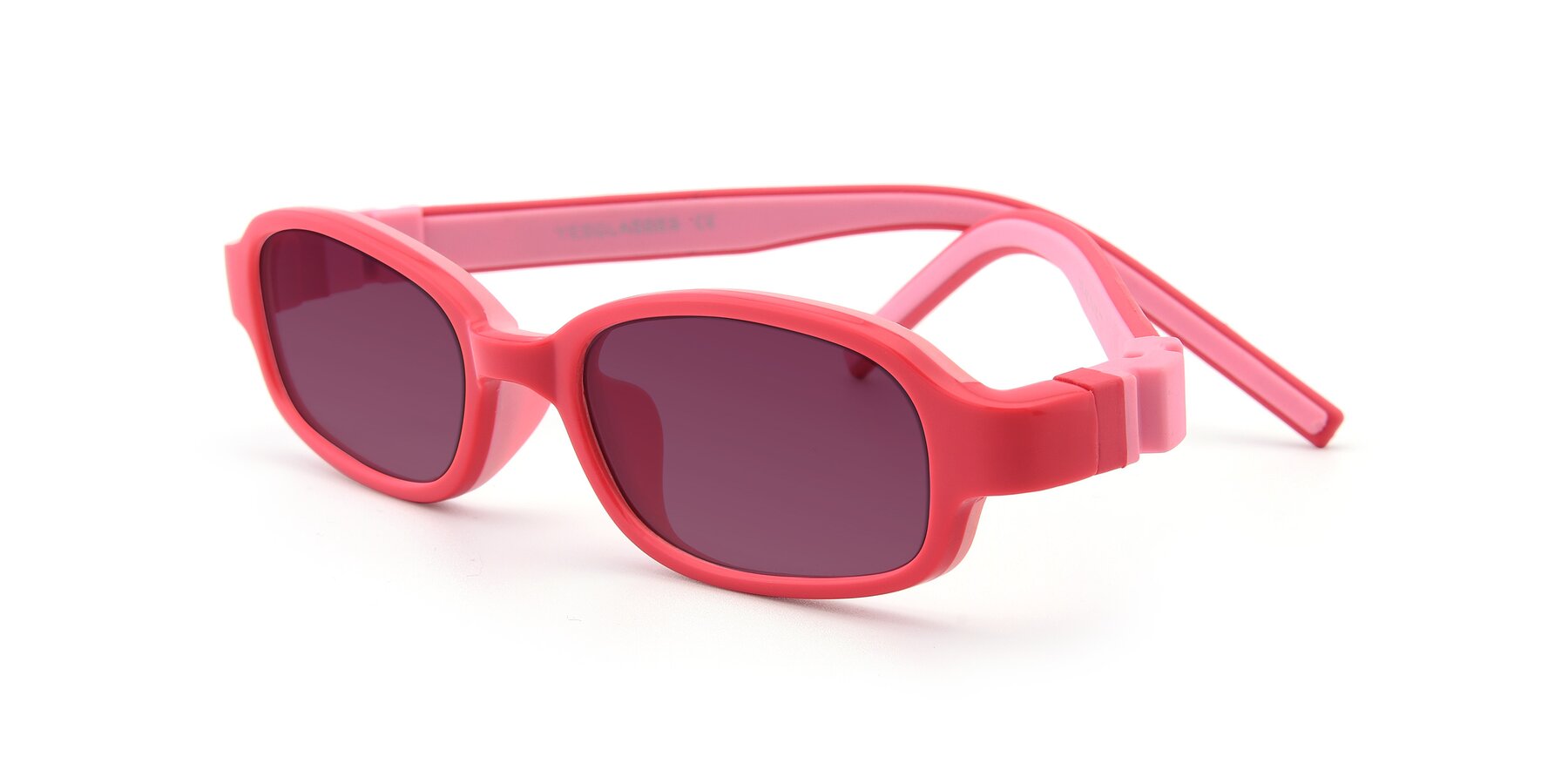 Angle of 515 in Red-Pink with Wine Tinted Lenses