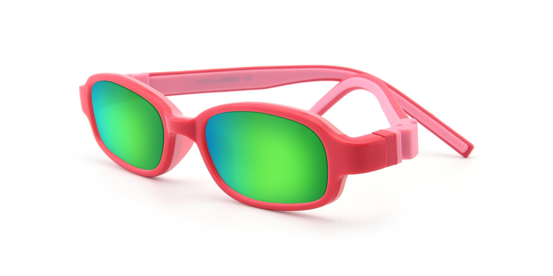 Angle of 515 in Red-Pink with Green Mirrored Lenses