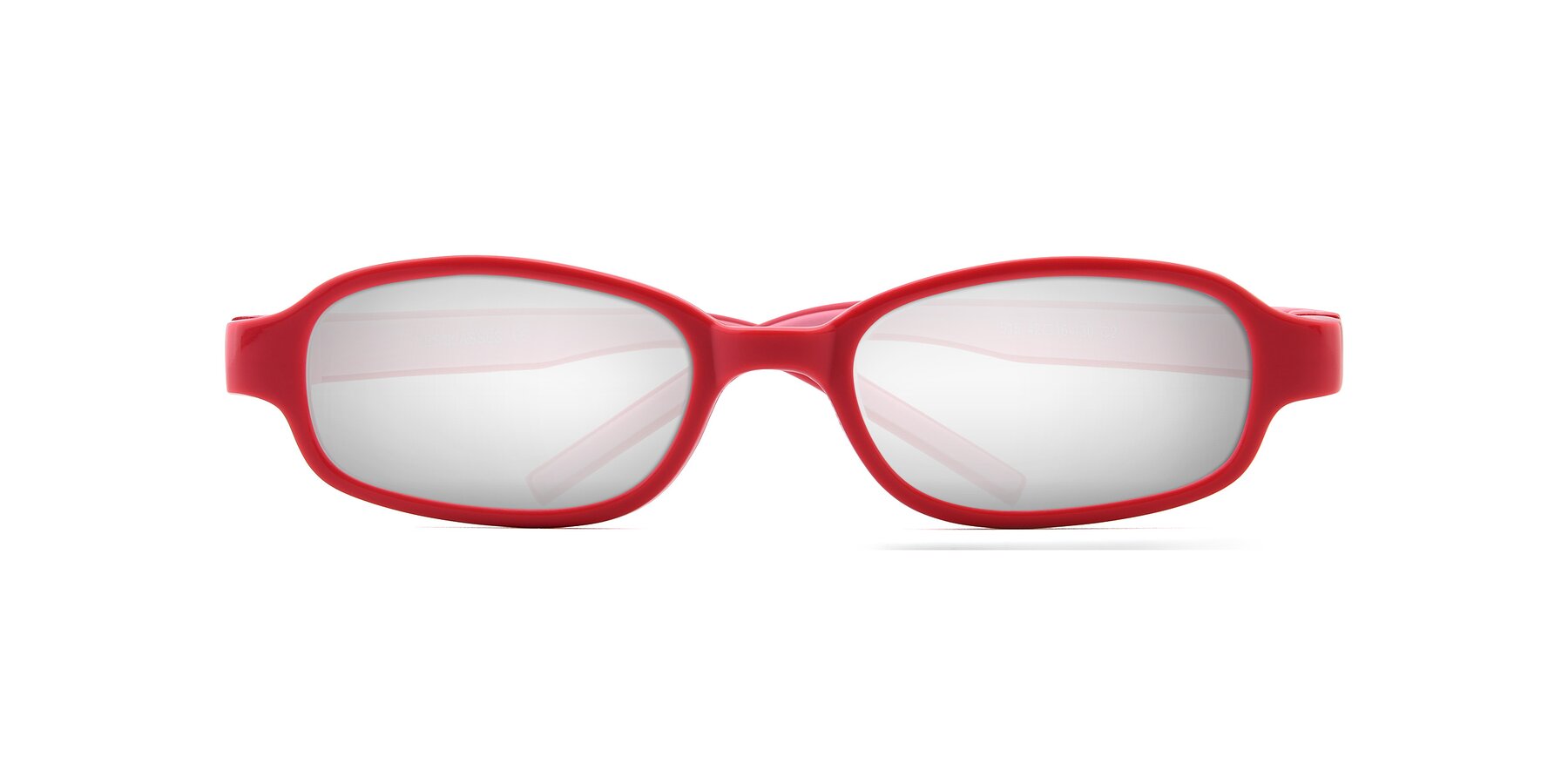 Folded Front of 515 in Red-Pink with Silver Mirrored Lenses