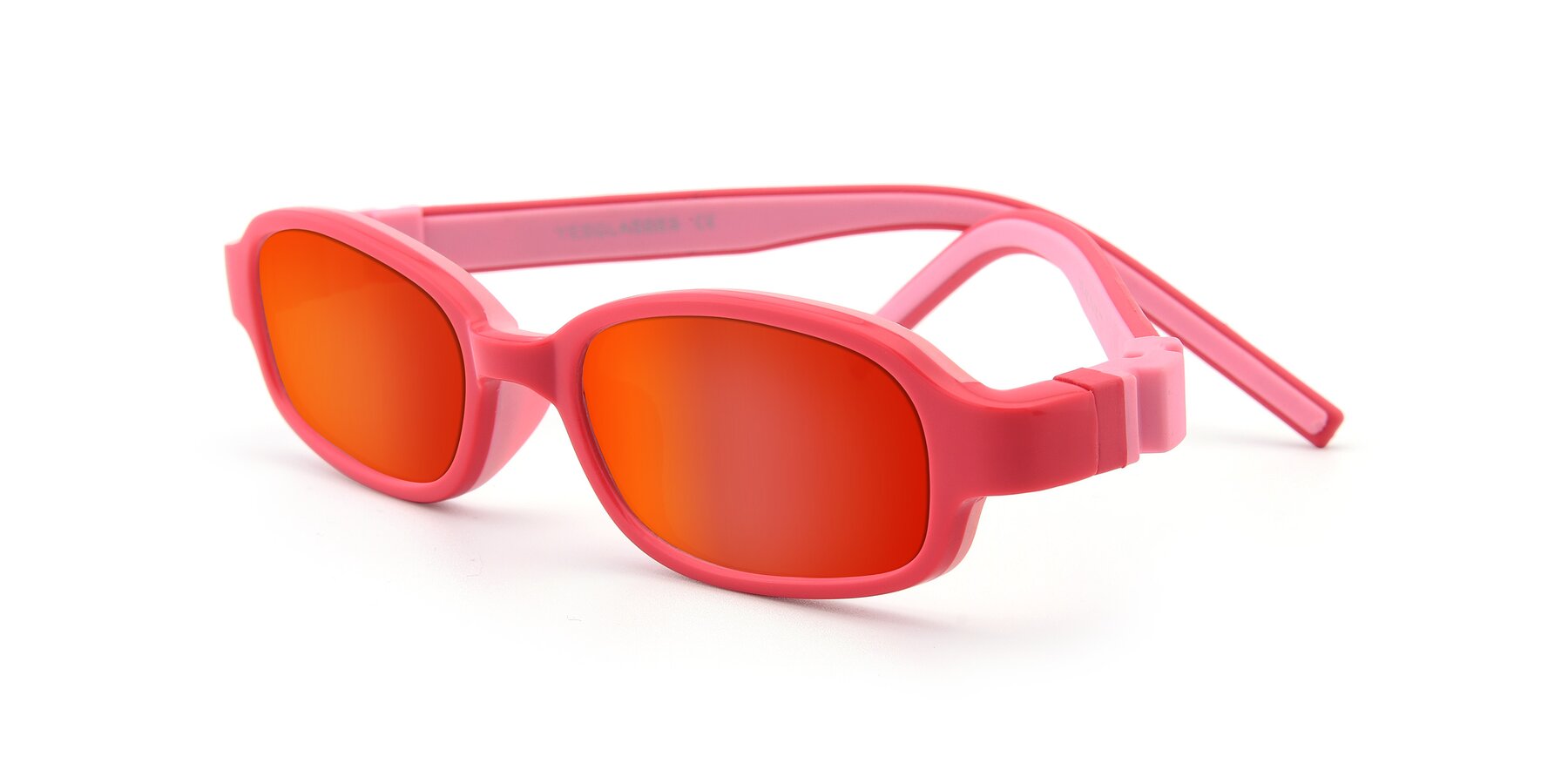 Angle of 515 in Red-Pink with Red Gold Mirrored Lenses