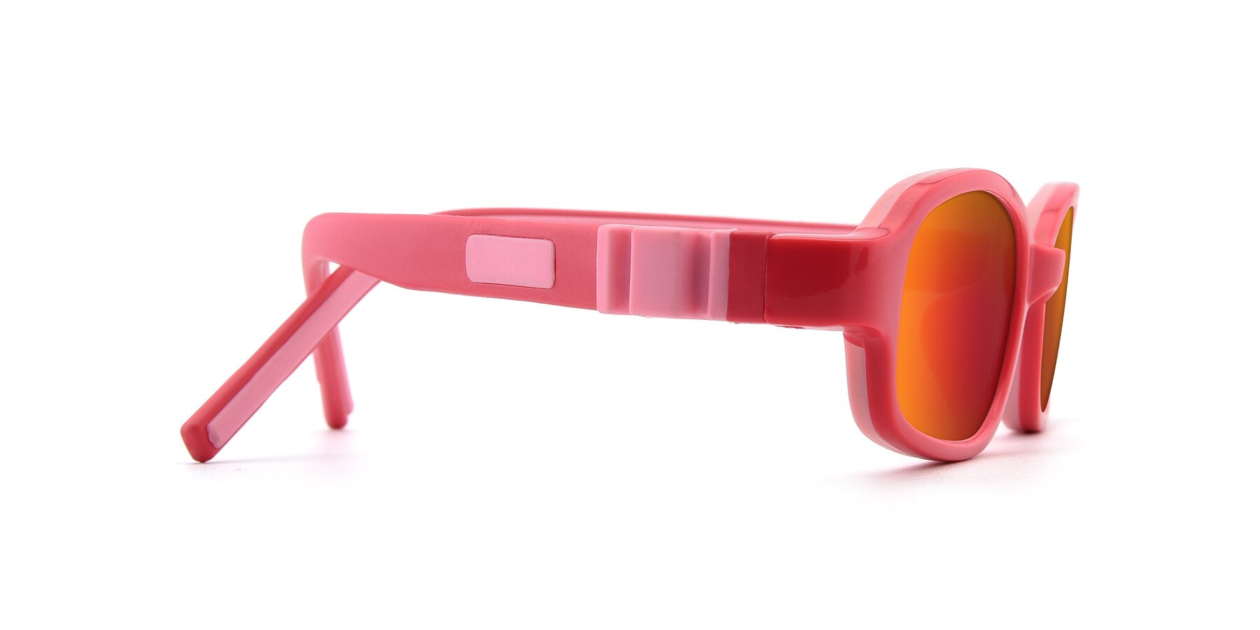 Side of 515 in Red-Pink with Red Gold Mirrored Lenses