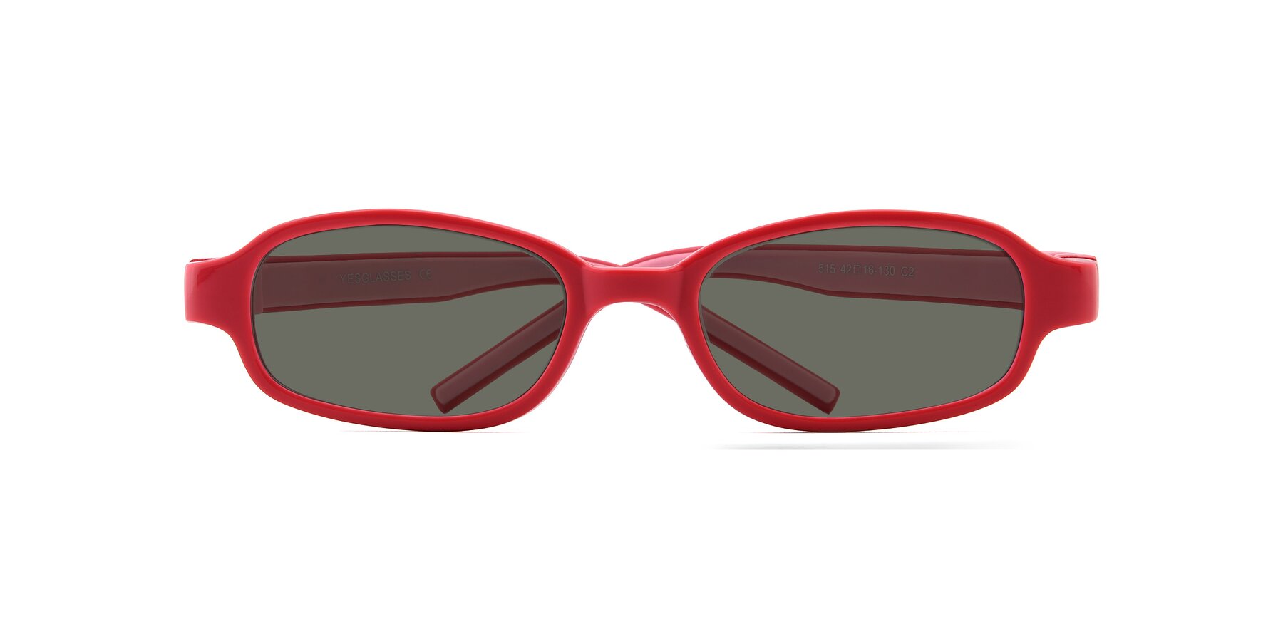 Folded Front of 515 in Red-Pink with Gray Polarized Lenses