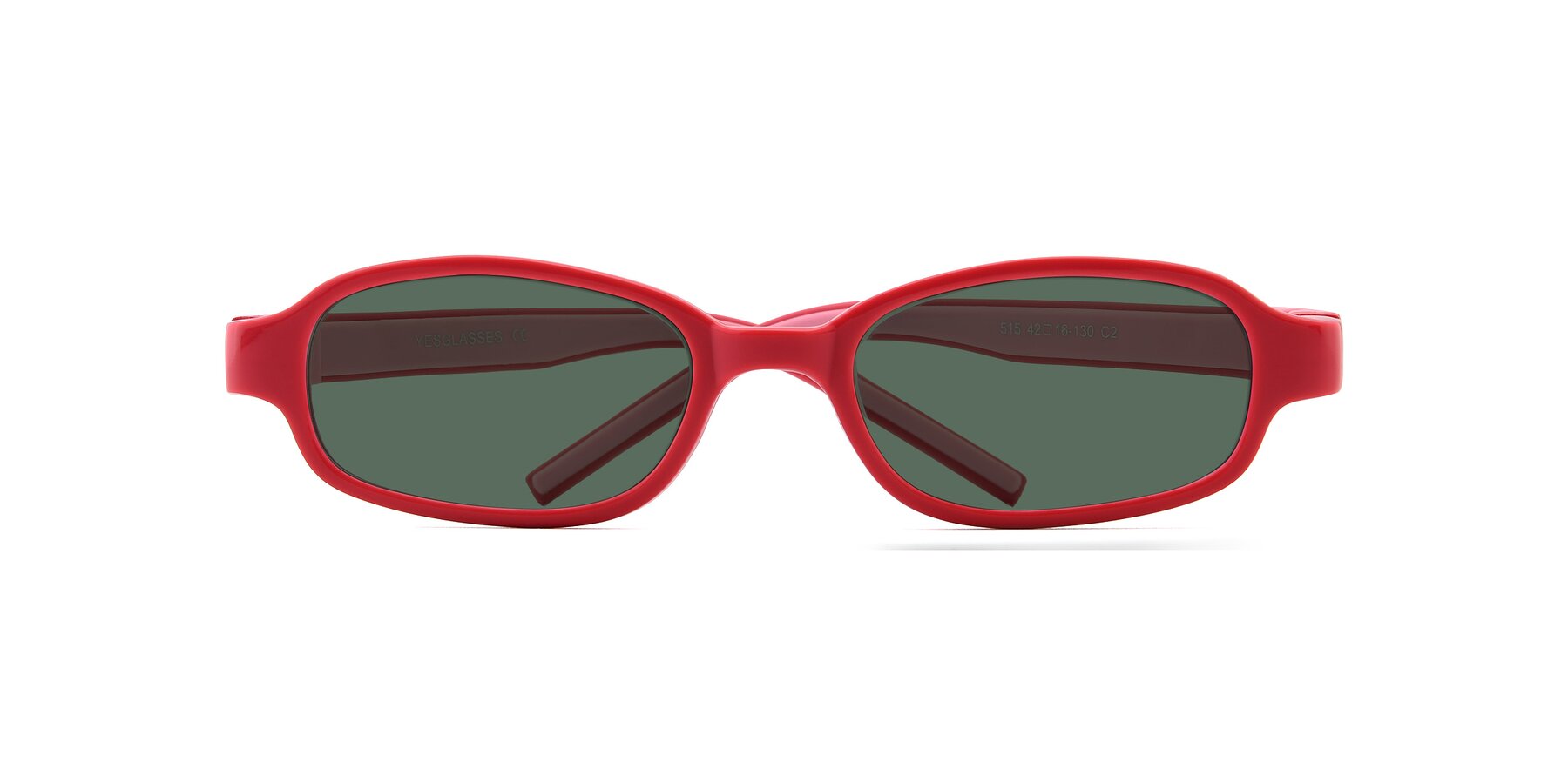 Folded Front of 515 in Red-Pink with Green Polarized Lenses