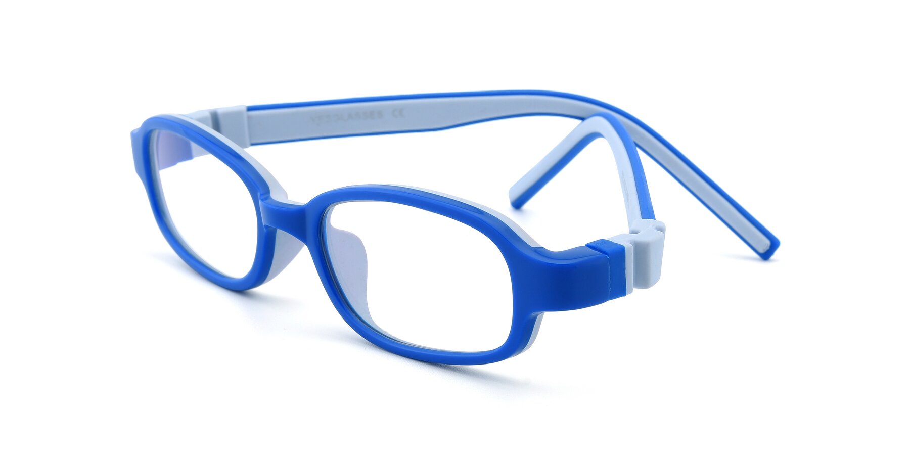 Angle of 515 in Blue-Gray with Clear Eyeglass Lenses