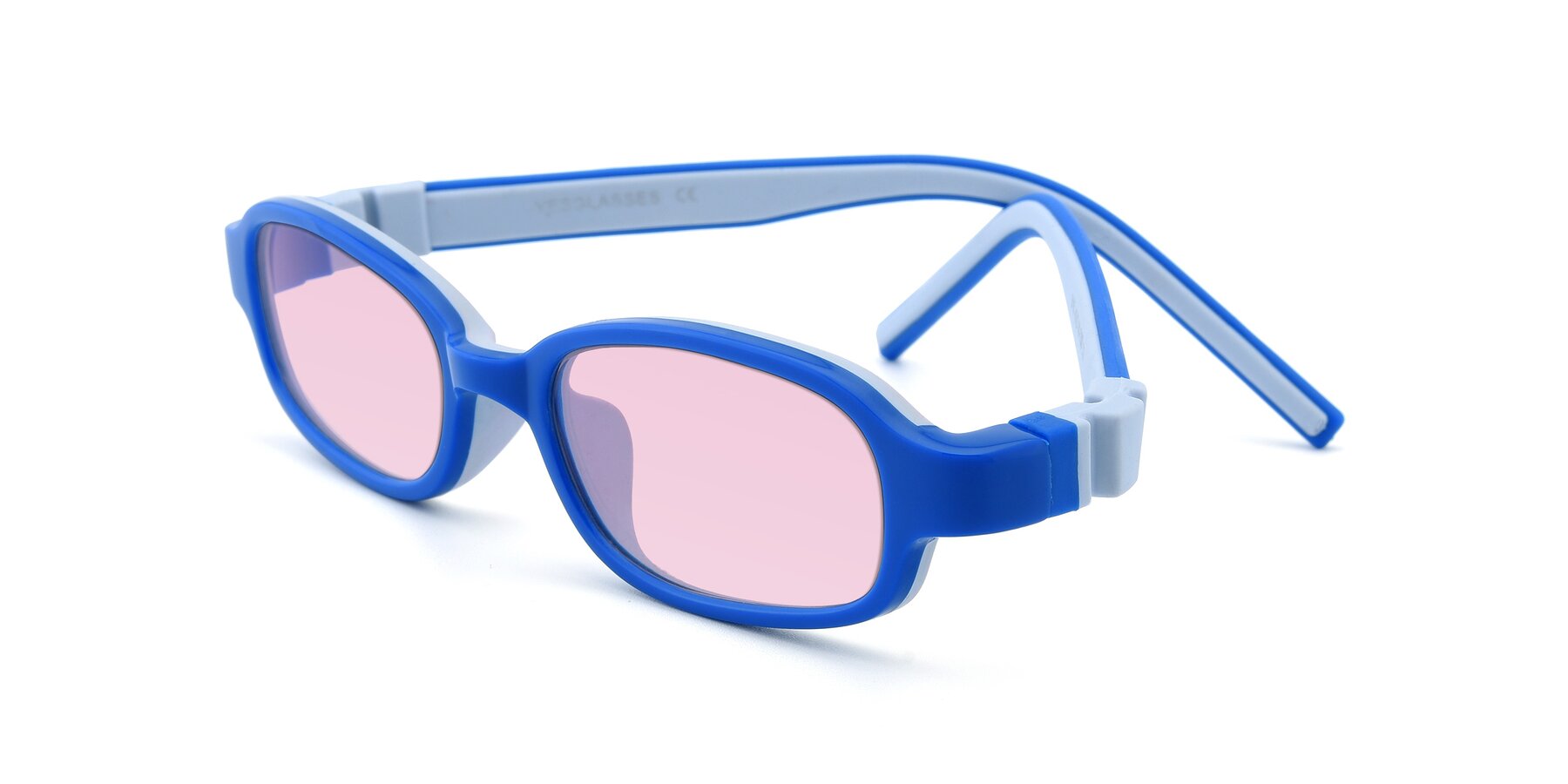 Angle of 515 in Blue-Gray with Light Pink Tinted Lenses
