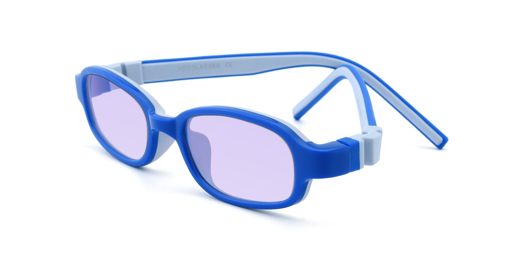 Angle of 515 in Blue-Gray with Light Purple Tinted Lenses