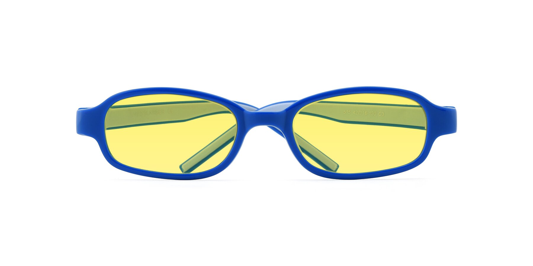 Folded Front of 515 in Blue-Gray with Medium Yellow Tinted Lenses
