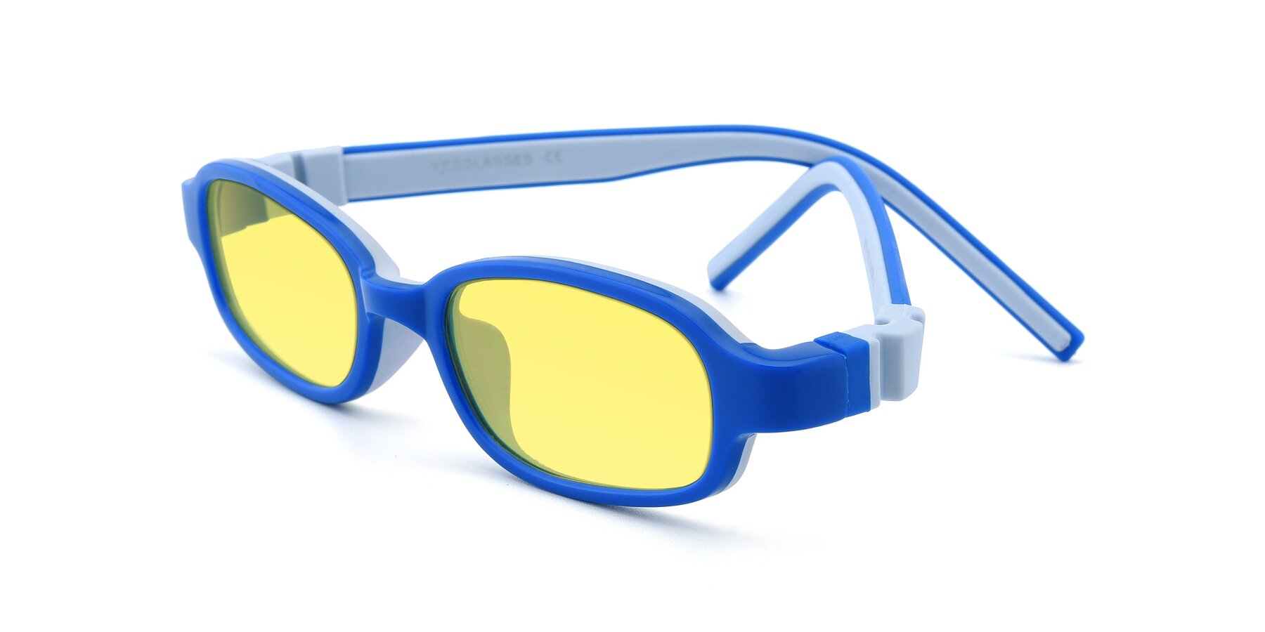 Angle of 515 in Blue-Gray with Medium Yellow Tinted Lenses