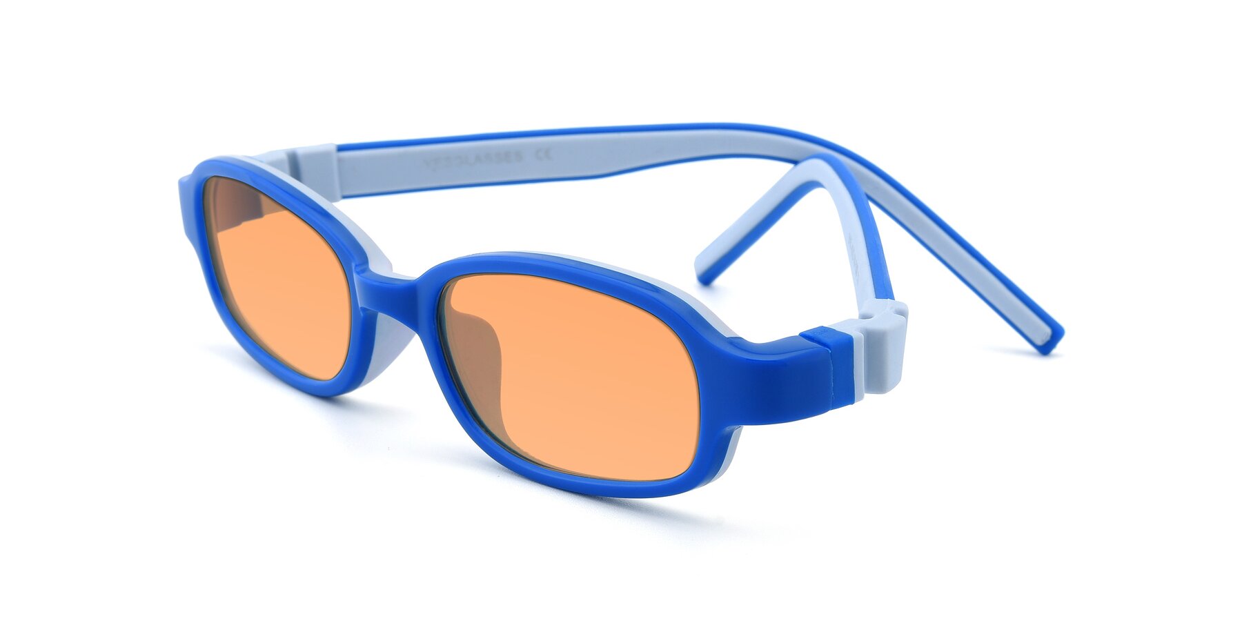 Angle of 515 in Blue-Gray with Medium Orange Tinted Lenses
