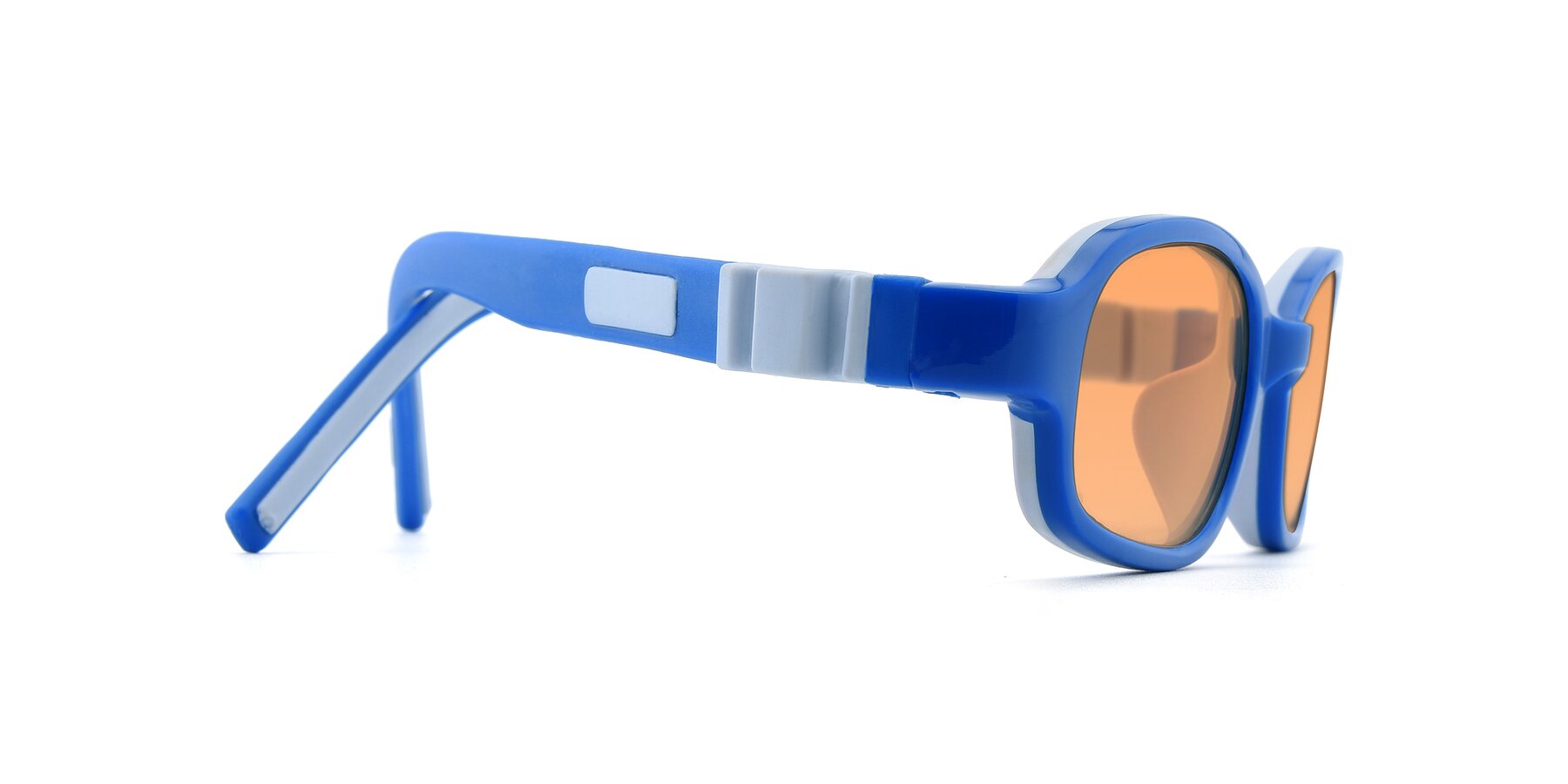Side of 515 in Blue-Gray with Medium Orange Tinted Lenses