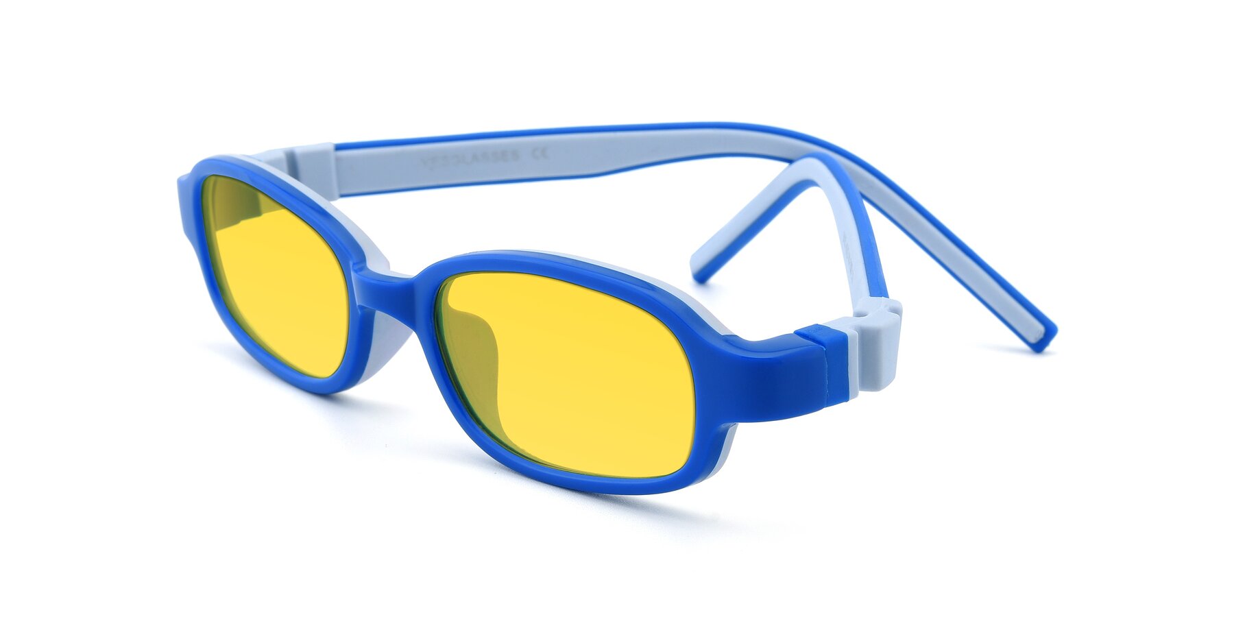 Angle of 515 in Blue-Gray with Yellow Tinted Lenses