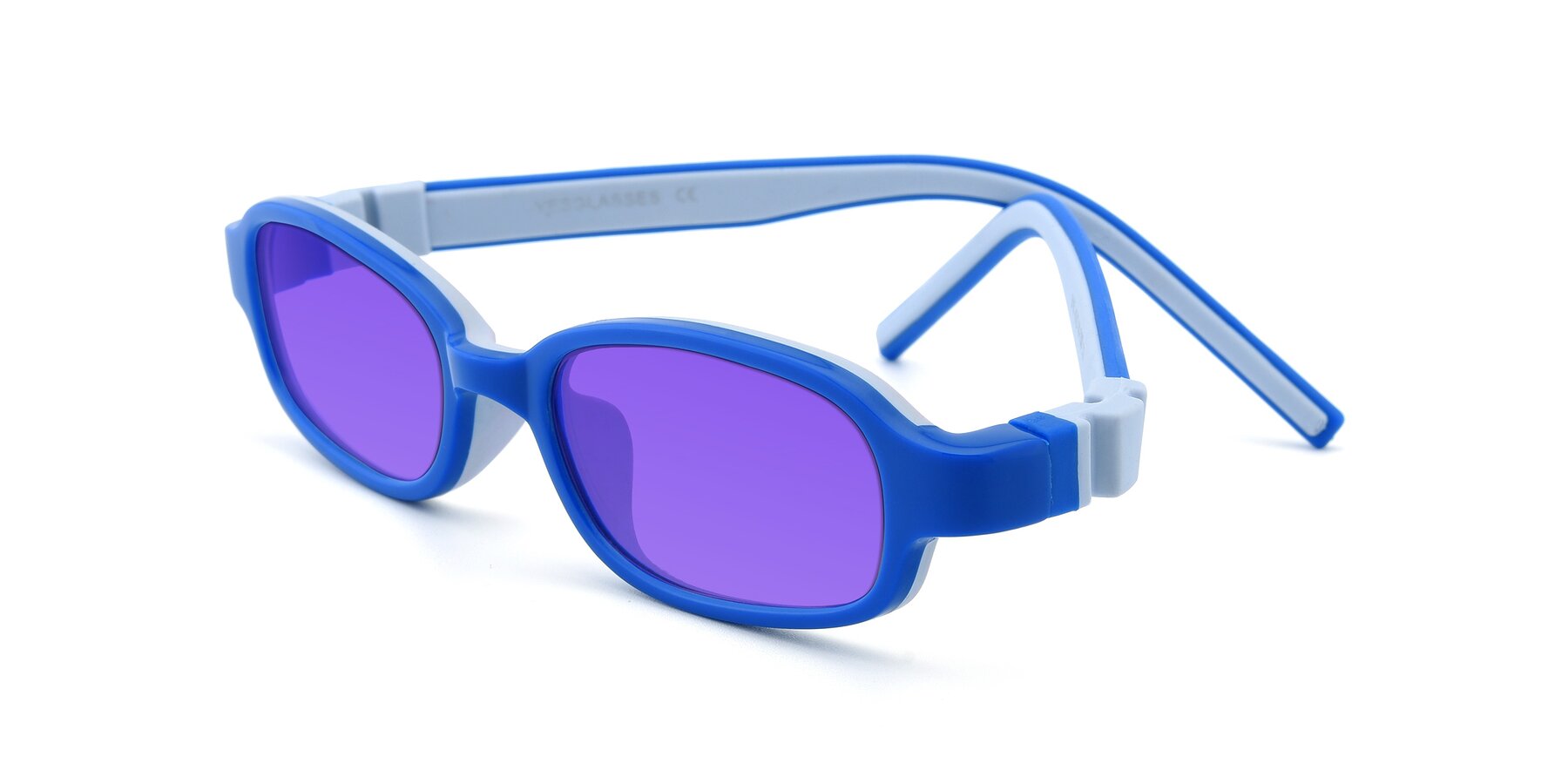 Angle of 515 in Blue-Gray with Purple Tinted Lenses