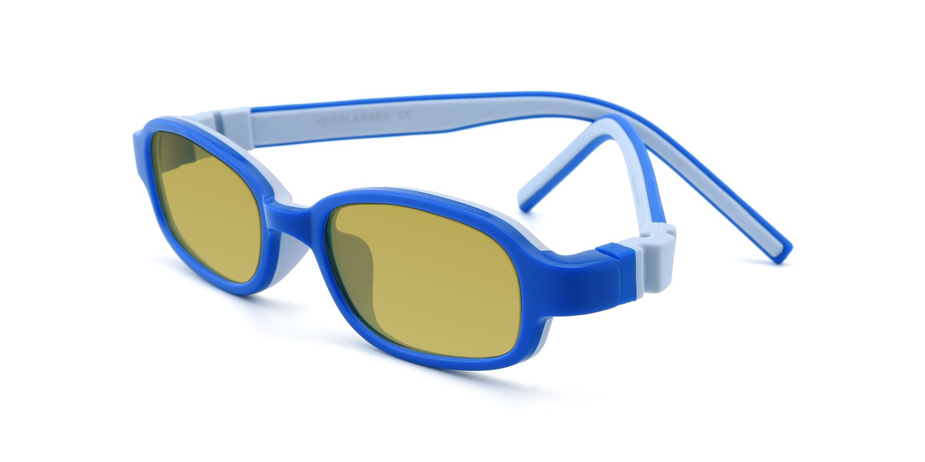 Angle of 515 in Blue-Gray with Champagne Tinted Lenses