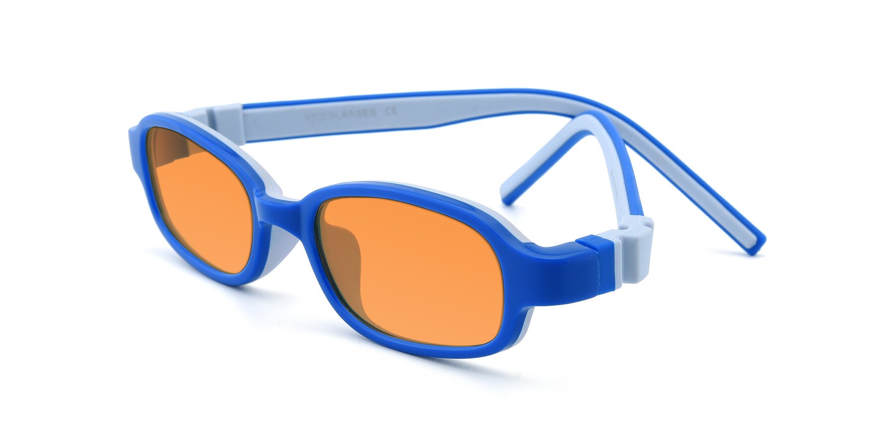 Angle of 515 in Blue-Gray with Orange Tinted Lenses