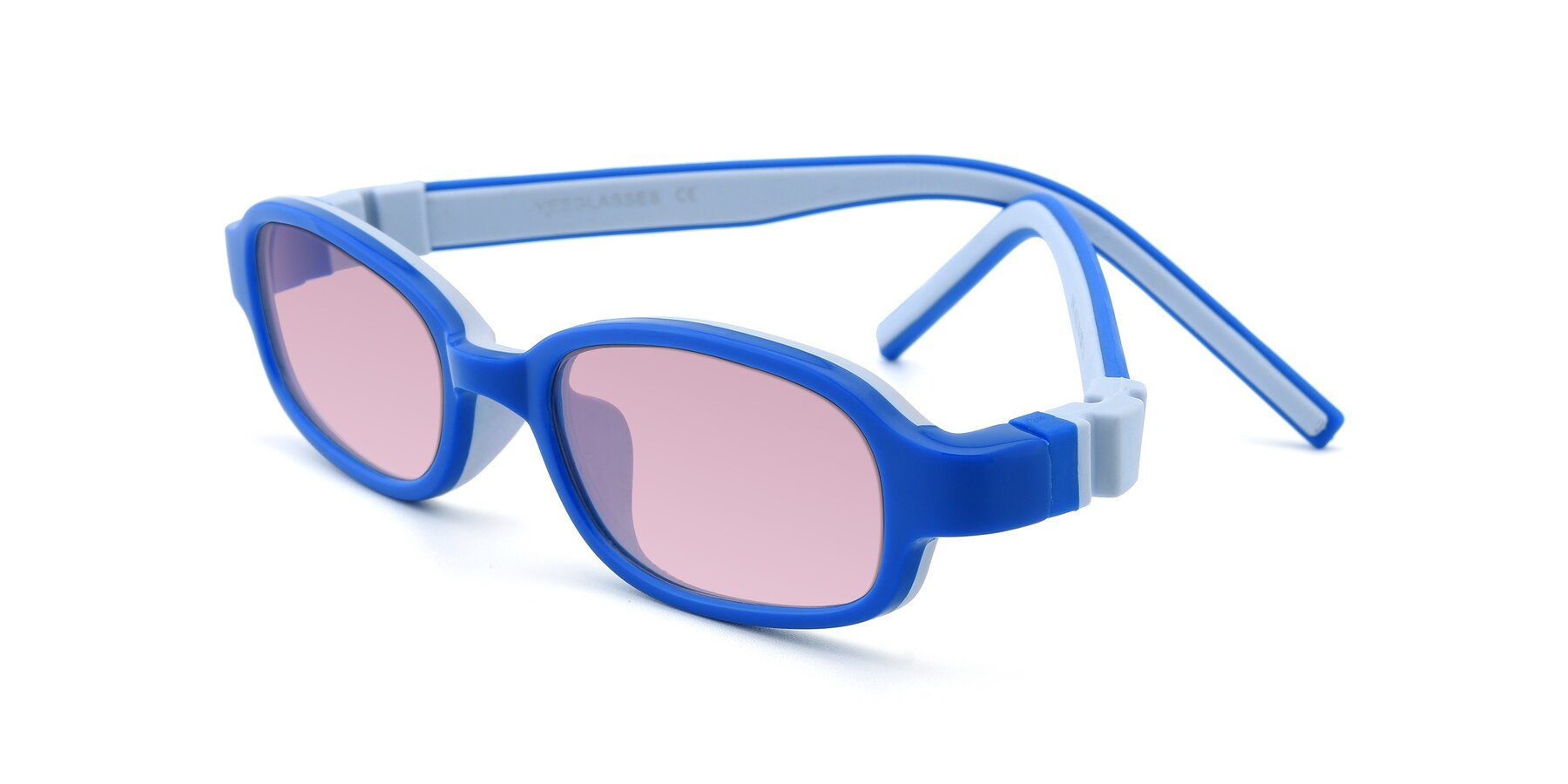 Angle of 515 in Blue-Gray with Light Wine Tinted Lenses