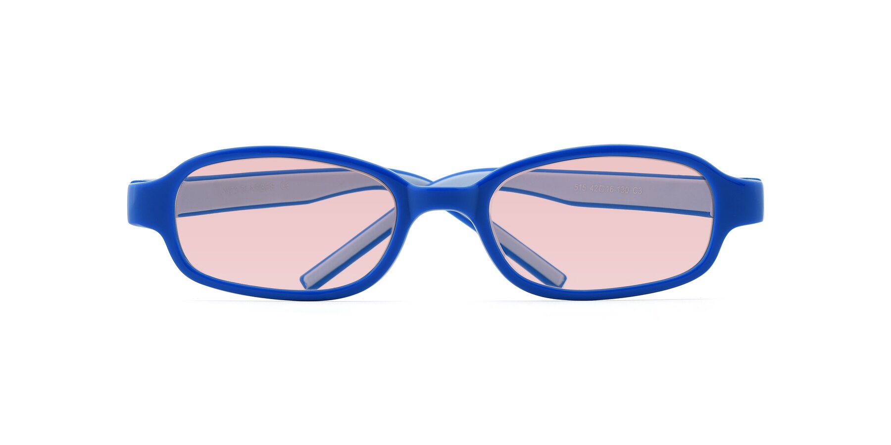 Folded Front of 515 in Blue-Gray with Light Garnet Tinted Lenses