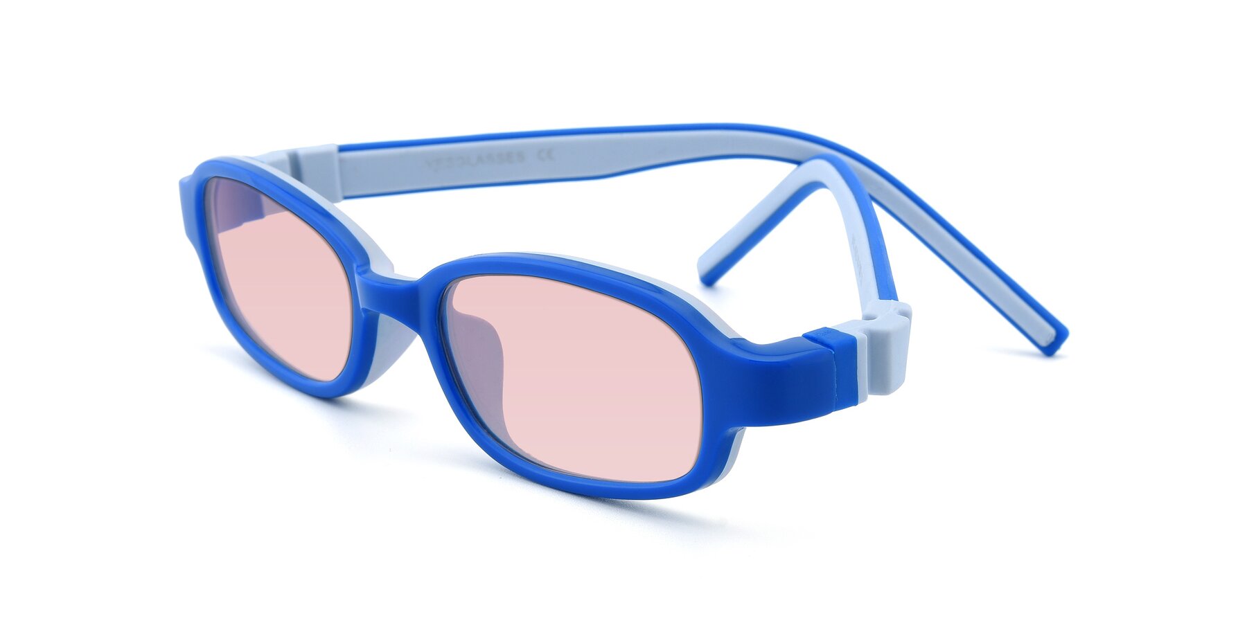 Angle of 515 in Blue-Gray with Light Garnet Tinted Lenses