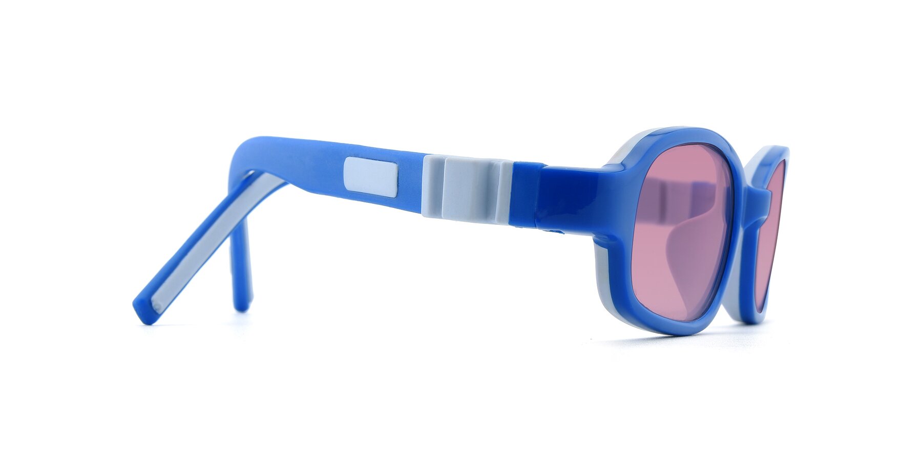 Side of 515 in Blue-Gray with Medium Wine Tinted Lenses