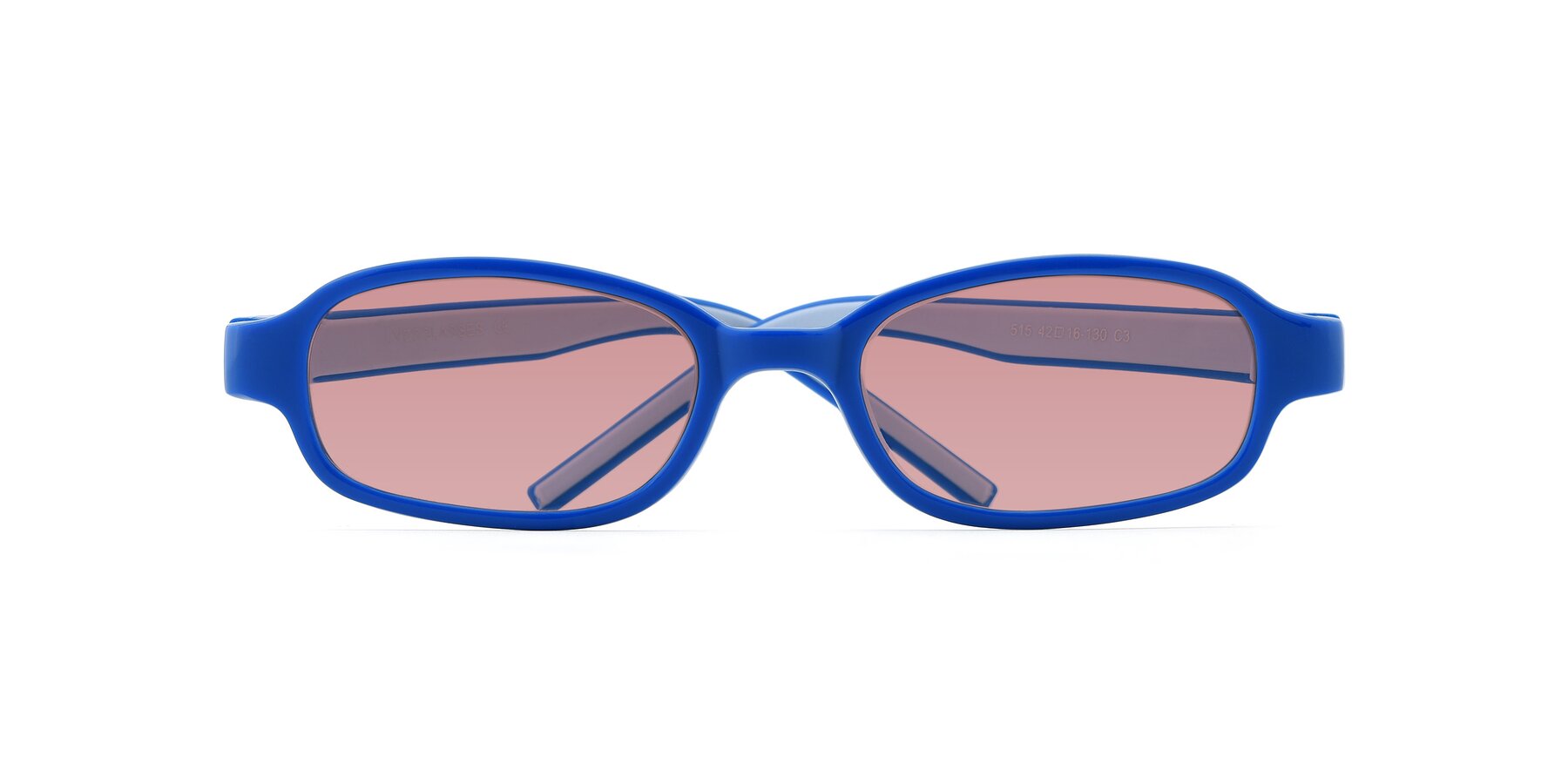 Folded Front of 515 in Blue-Gray with Medium Garnet Tinted Lenses