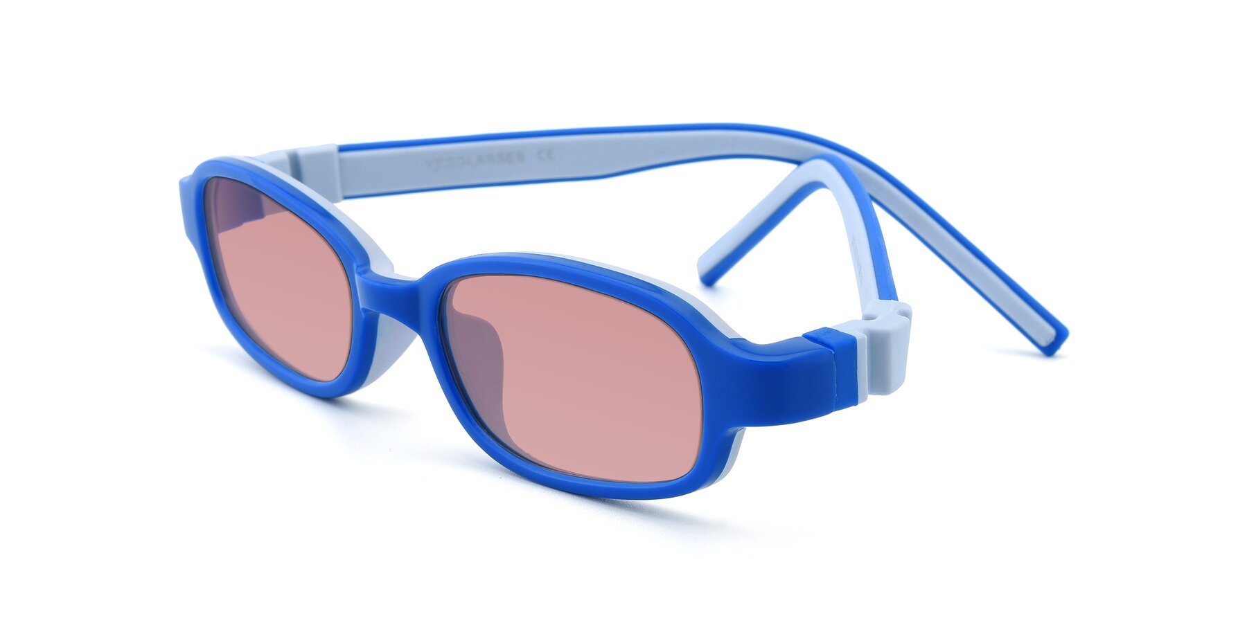 Angle of 515 in Blue-Gray with Medium Garnet Tinted Lenses