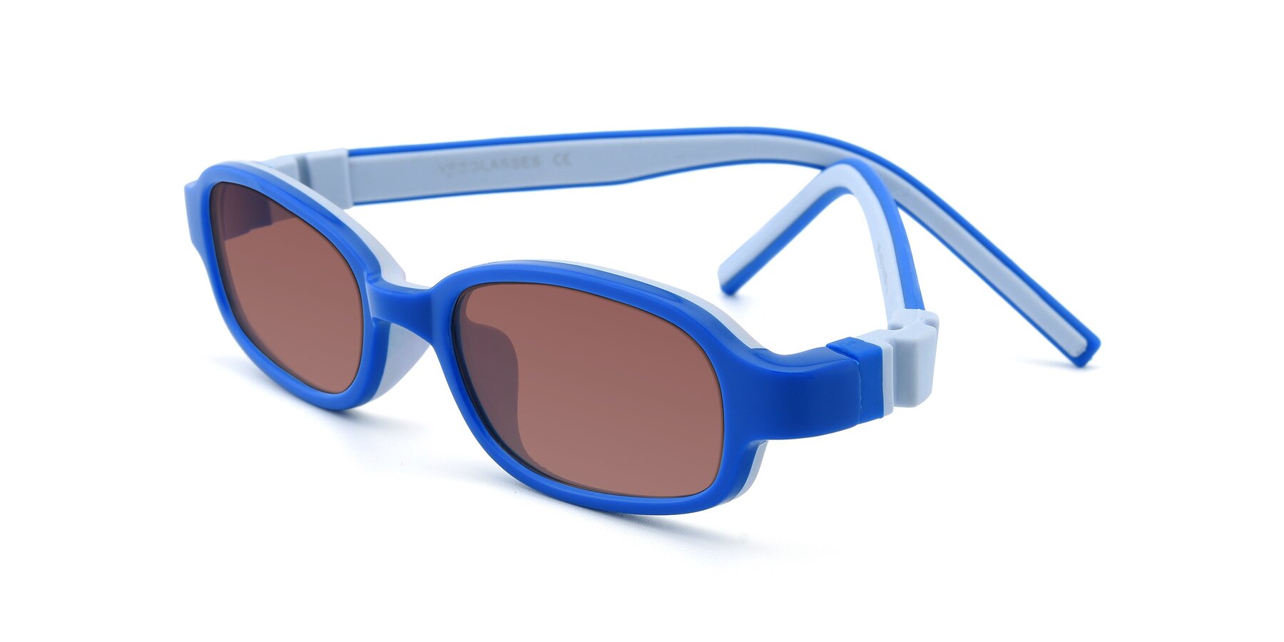 Angle of 515 in Blue-Gray with Garnet Tinted Lenses