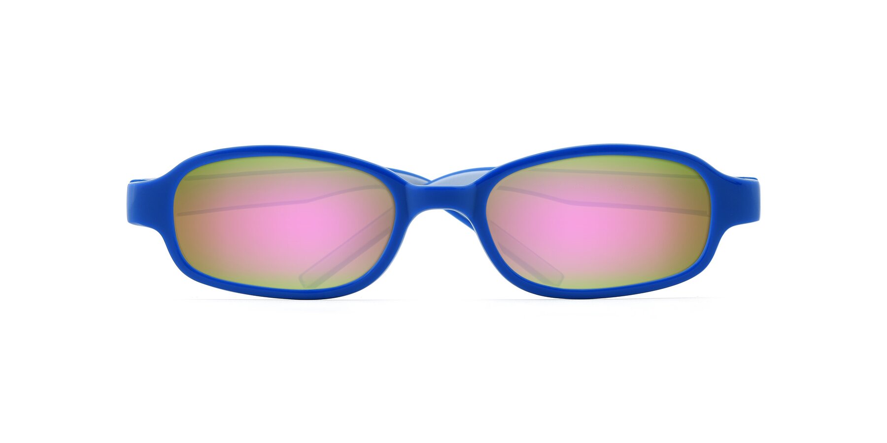 Folded Front of 515 in Blue-Gray with Pink Mirrored Lenses