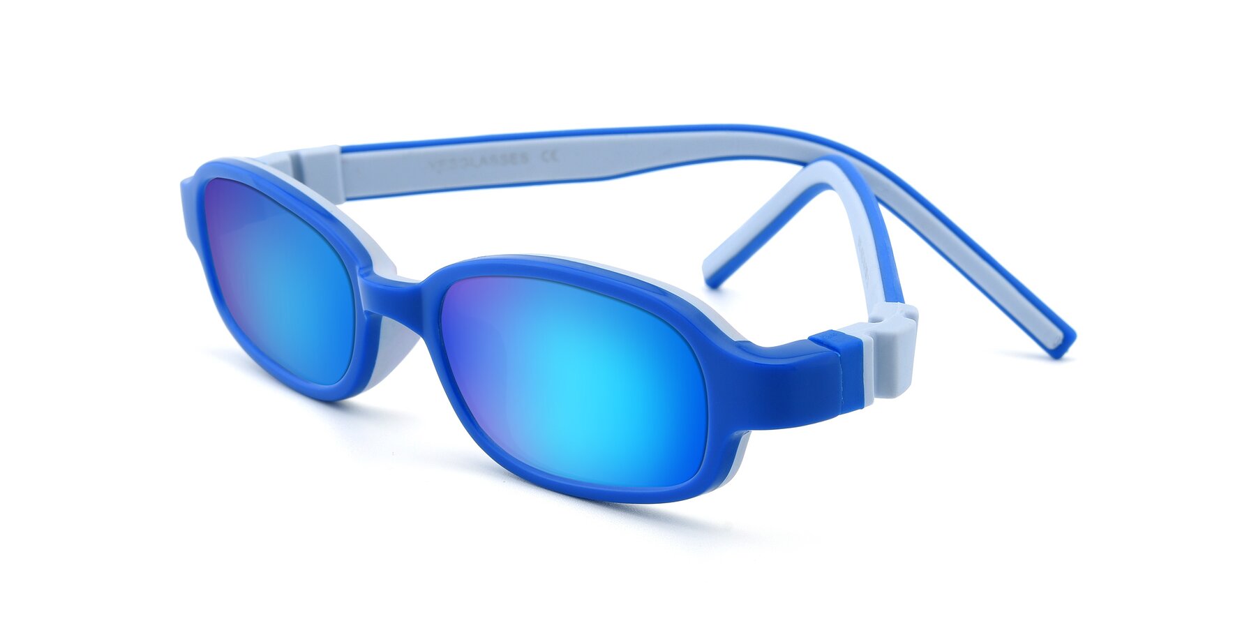 Angle of 515 in Blue-Gray with Blue Mirrored Lenses