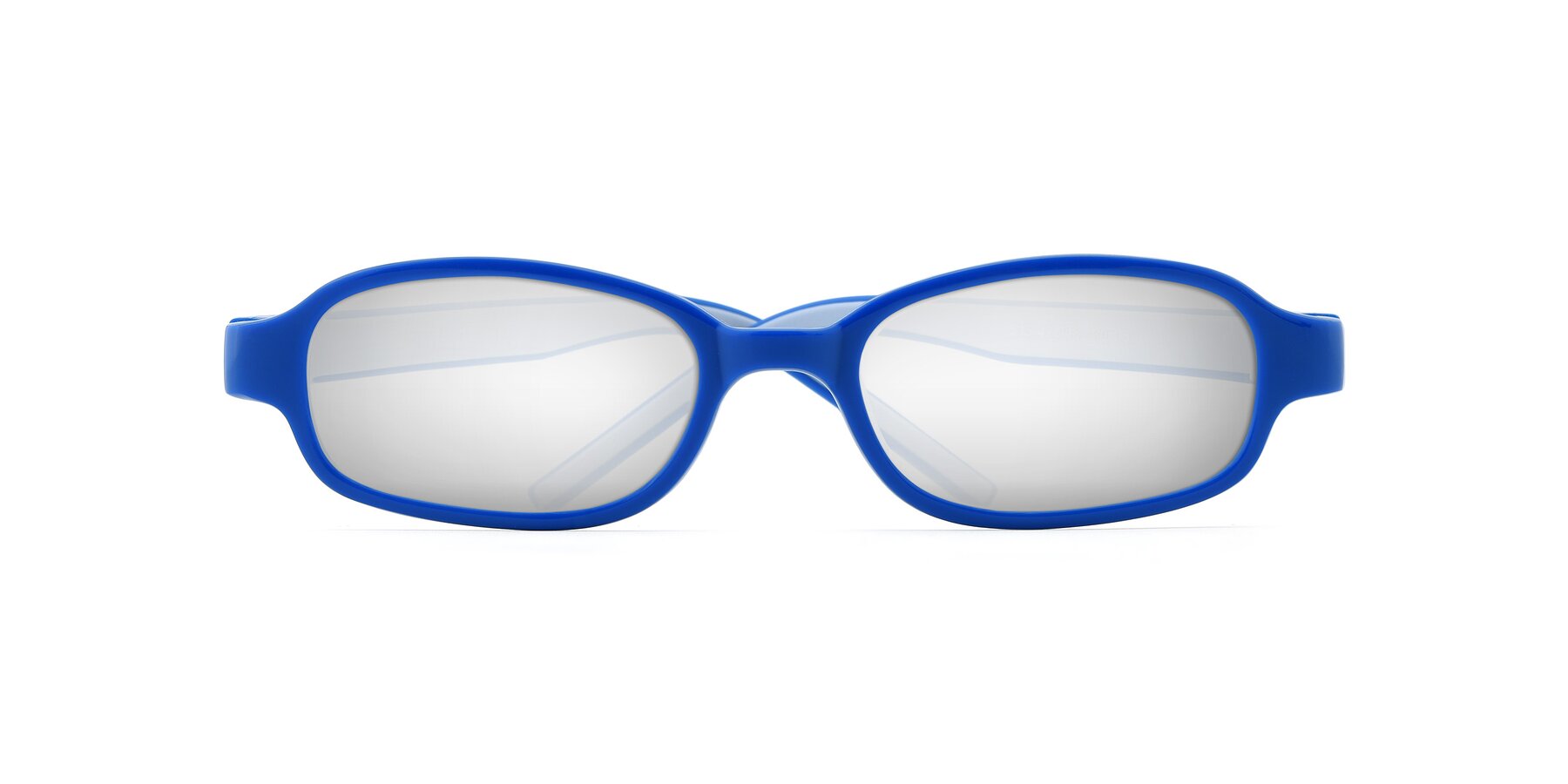 Folded Front of 515 in Blue-Gray with Silver Mirrored Lenses