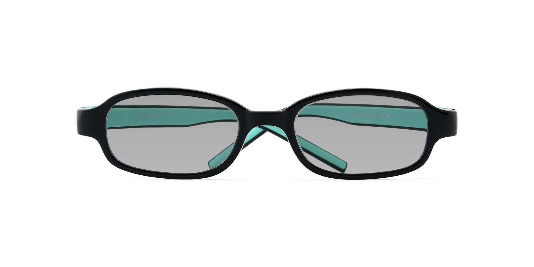 Folded Front of 515 in Black-Green with Light Gray Tinted Lenses