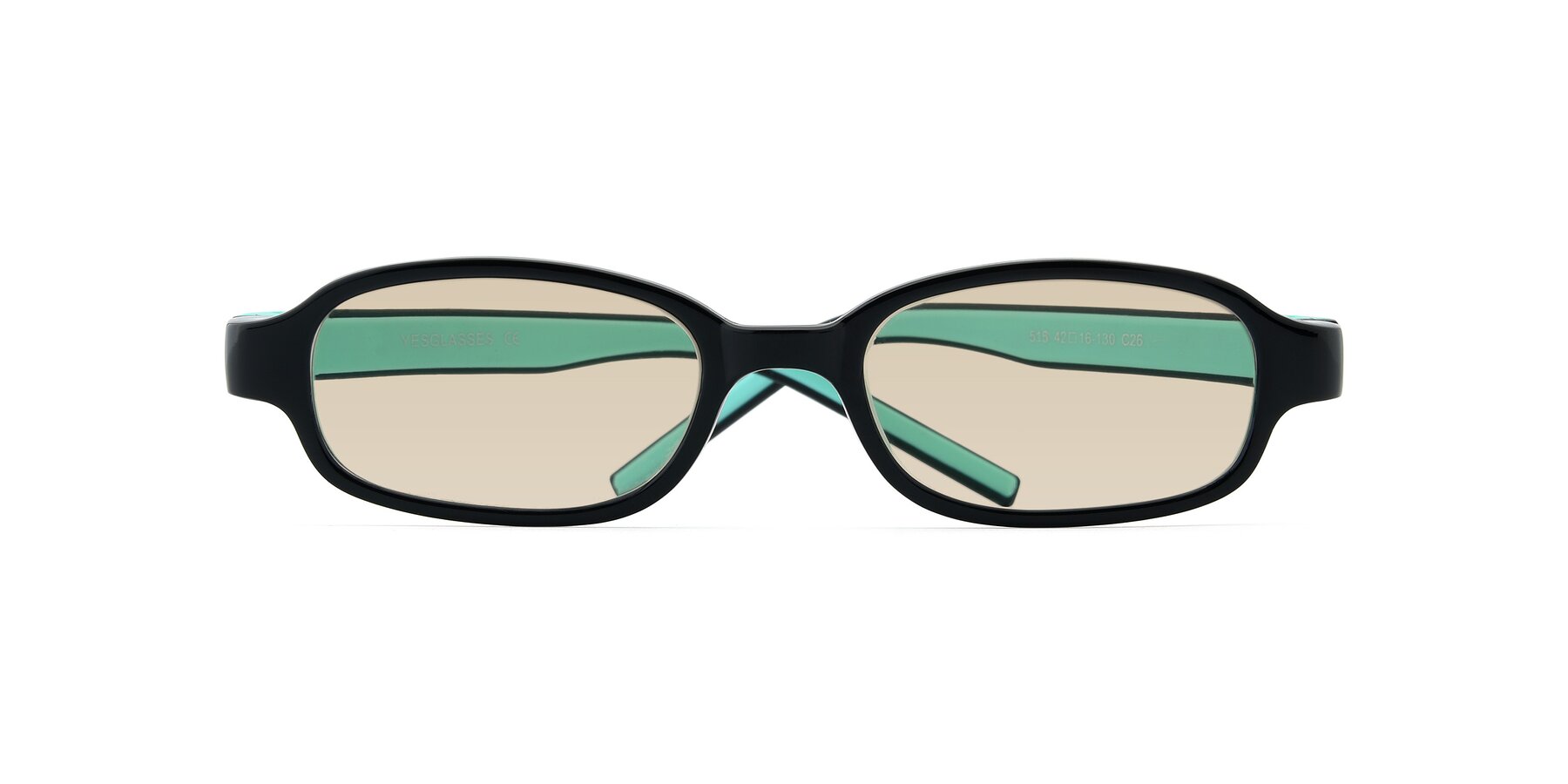 Folded Front of 515 in Black-Green with Light Brown Tinted Lenses