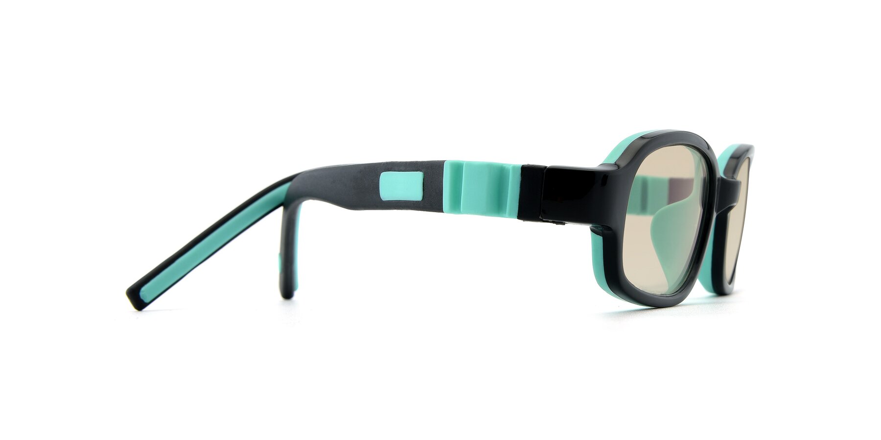 Side of 515 in Black-Green with Light Brown Tinted Lenses