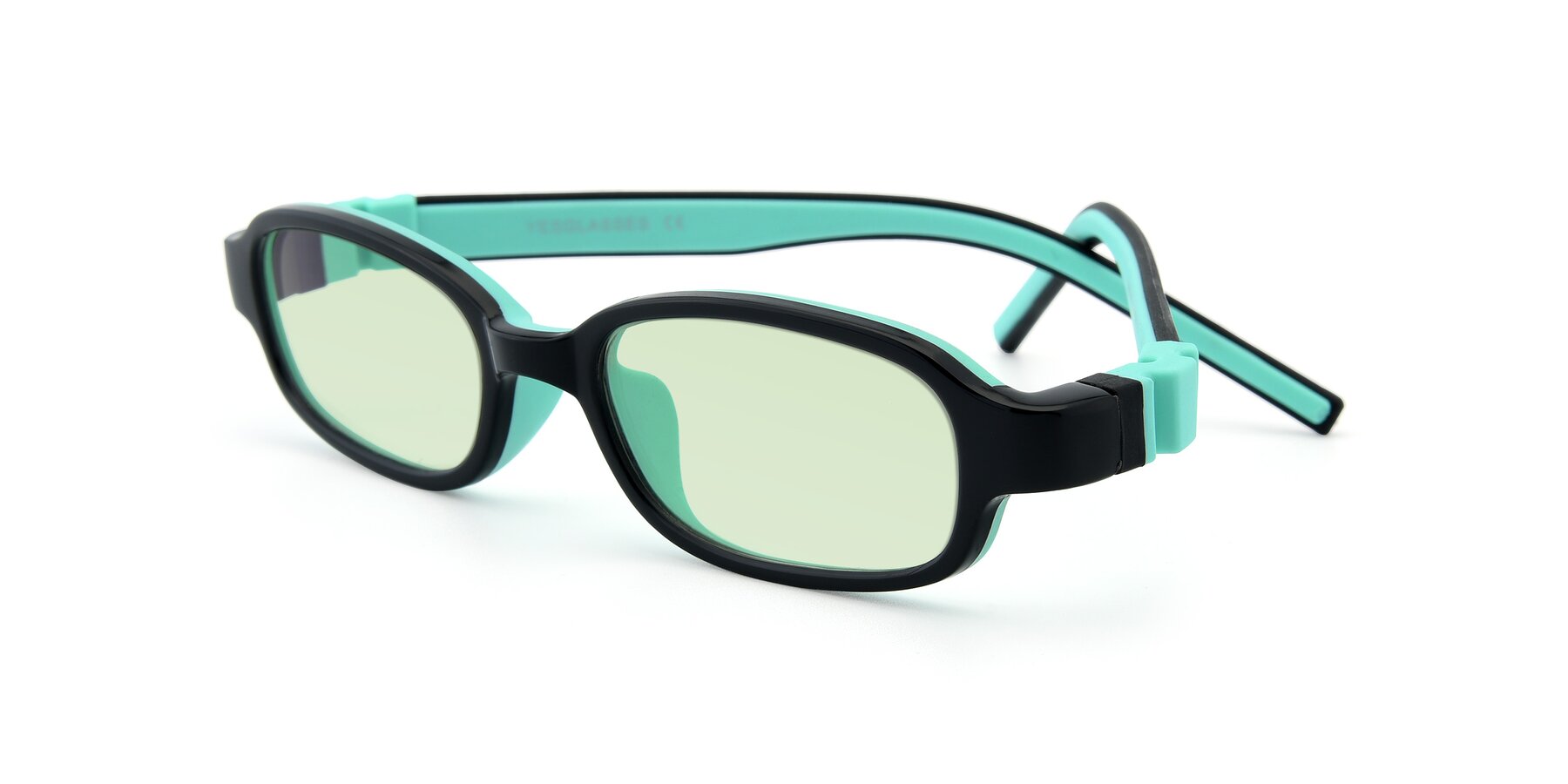 Angle of 515 in Black-Green with Light Green Tinted Lenses