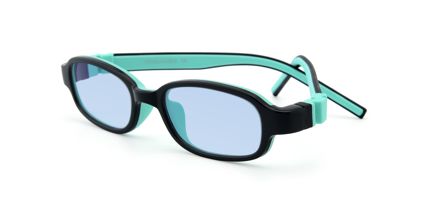 Angle of 515 in Black-Green with Light Blue Tinted Lenses