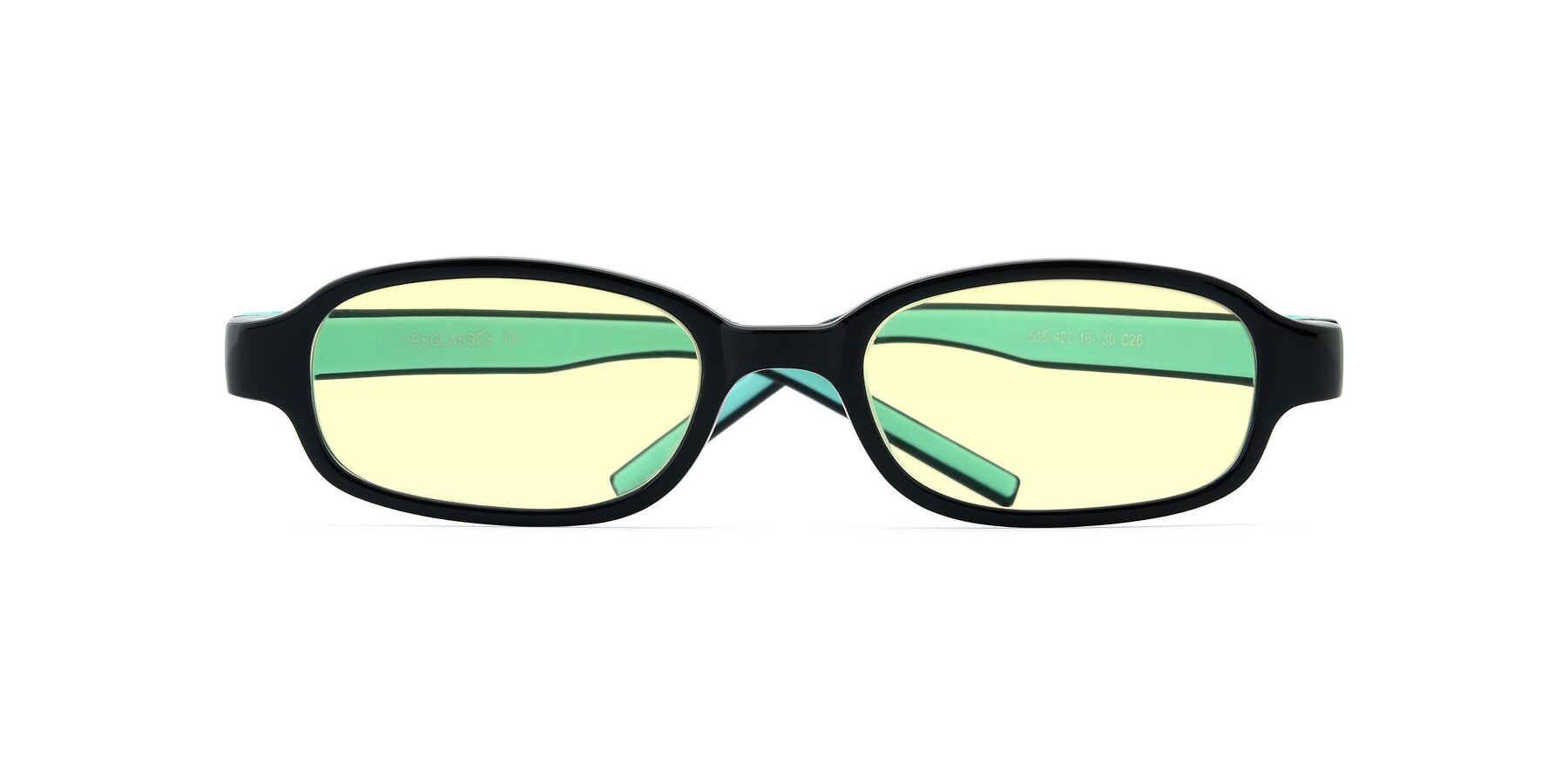 Folded Front of 515 in Black-Green with Light Yellow Tinted Lenses