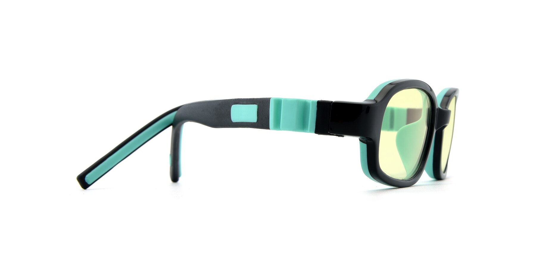 Side of 515 in Black-Green with Light Yellow Tinted Lenses