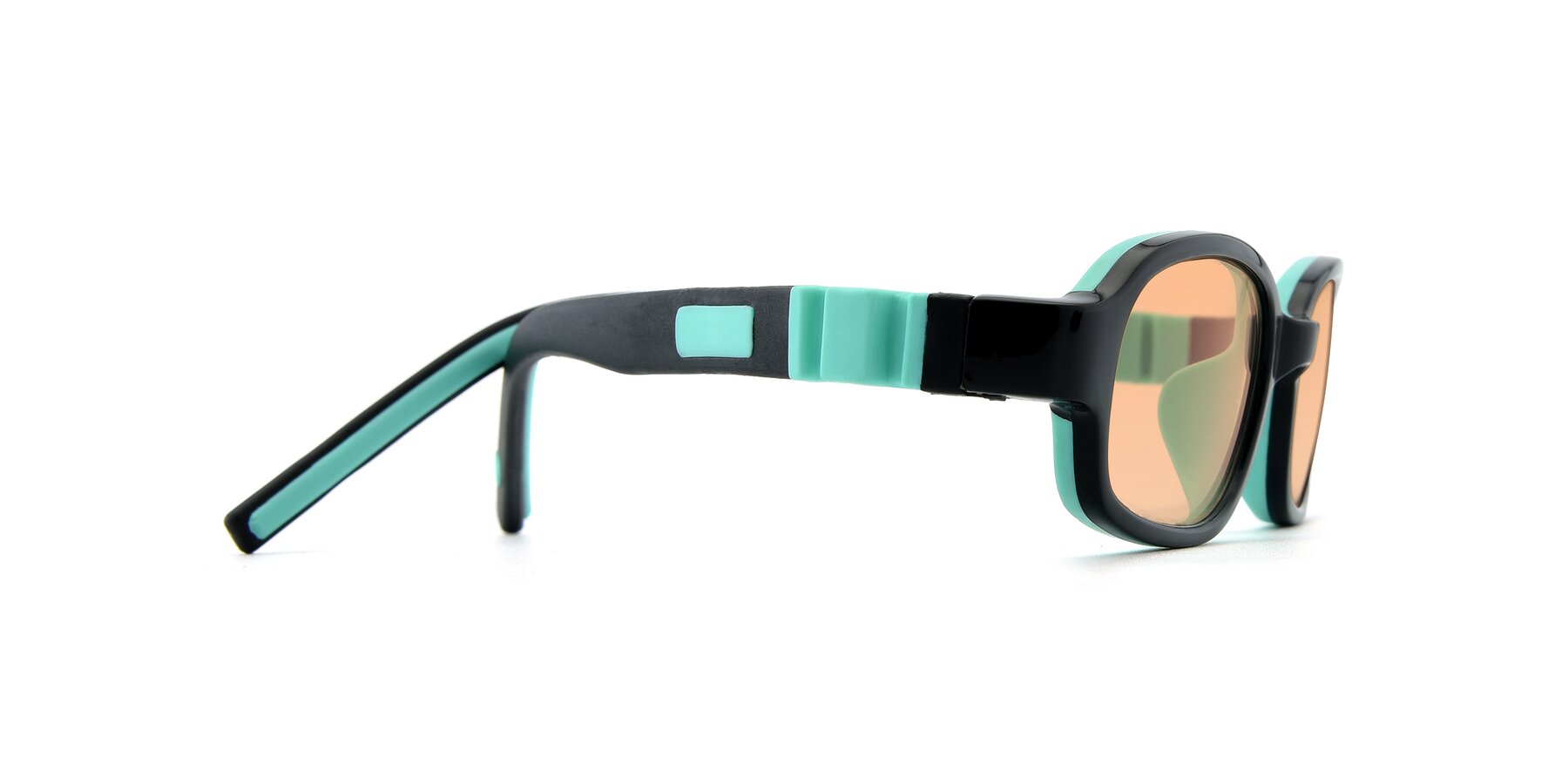 Side of 515 in Black-Green with Light Orange Tinted Lenses