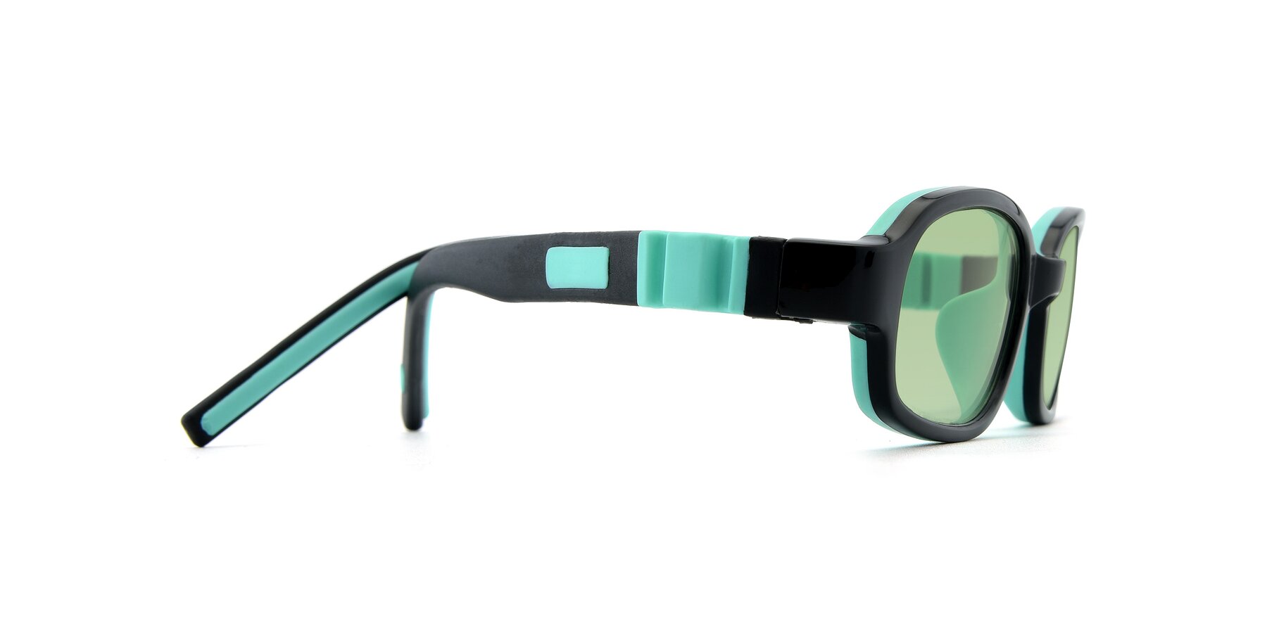 Side of 515 in Black-Green with Medium Green Tinted Lenses