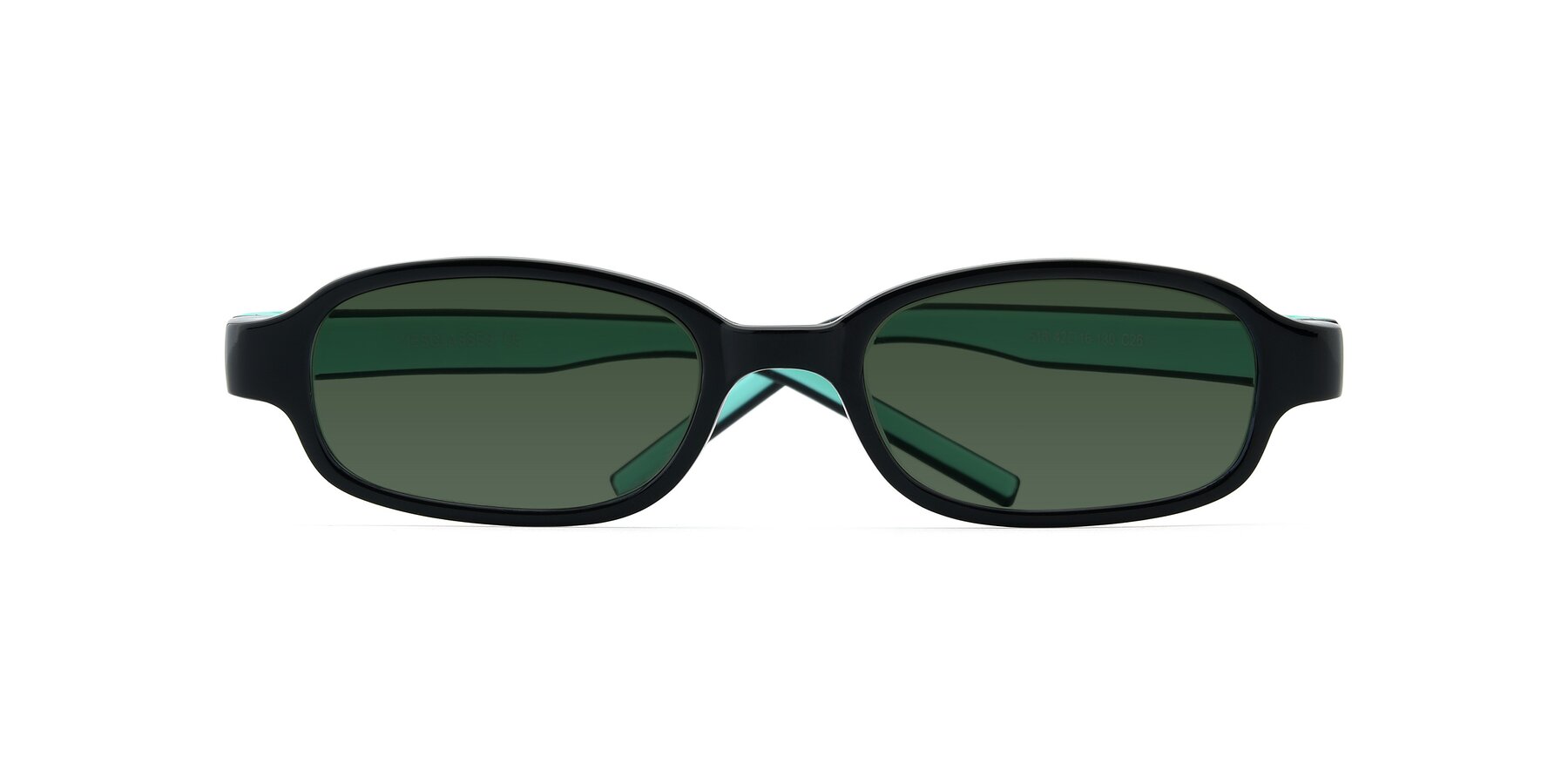 Folded Front of 515 in Black-Green with Green Tinted Lenses