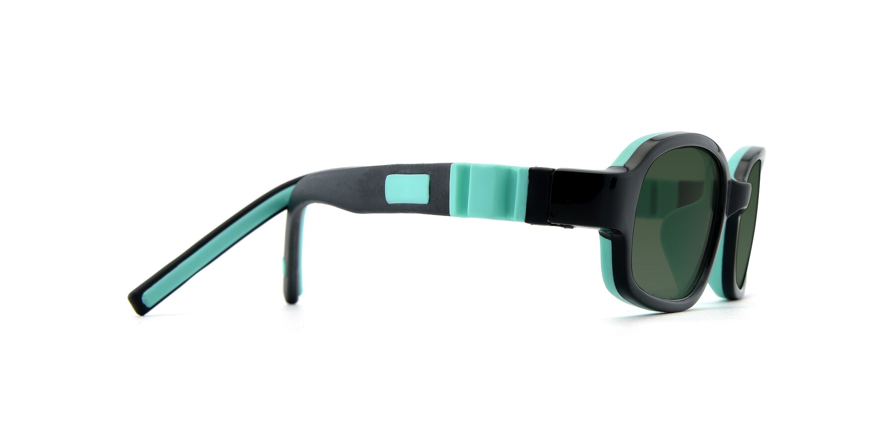 Side of 515 in Black-Green with Green Tinted Lenses