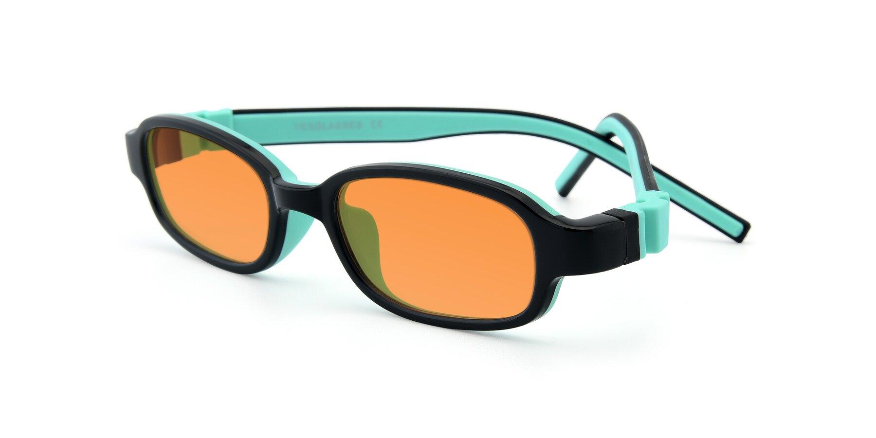 Angle of 515 in Black-Green with Orange Tinted Lenses