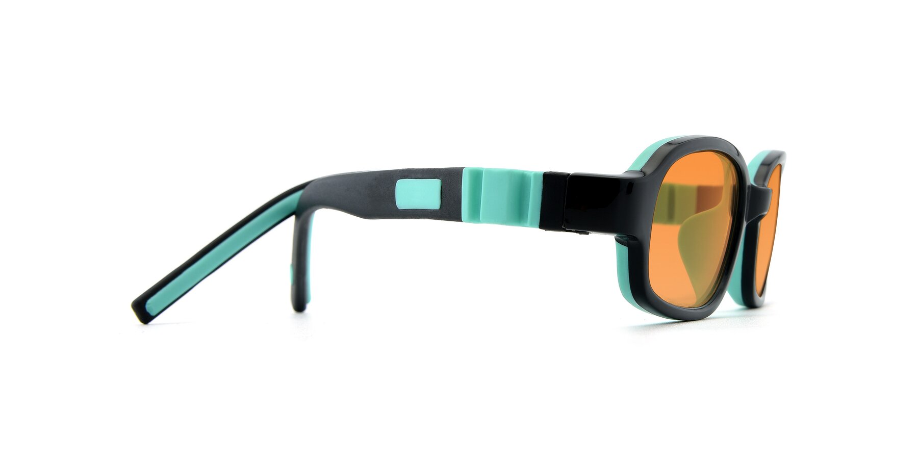 Side of 515 in Black-Green with Orange Tinted Lenses