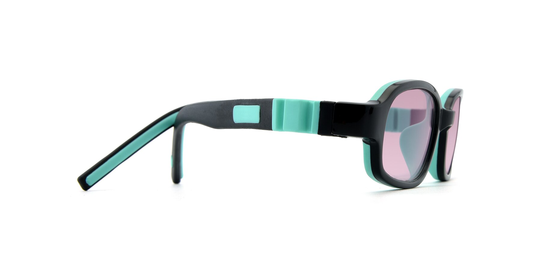 Side of 515 in Black-Green with Light Wine Tinted Lenses