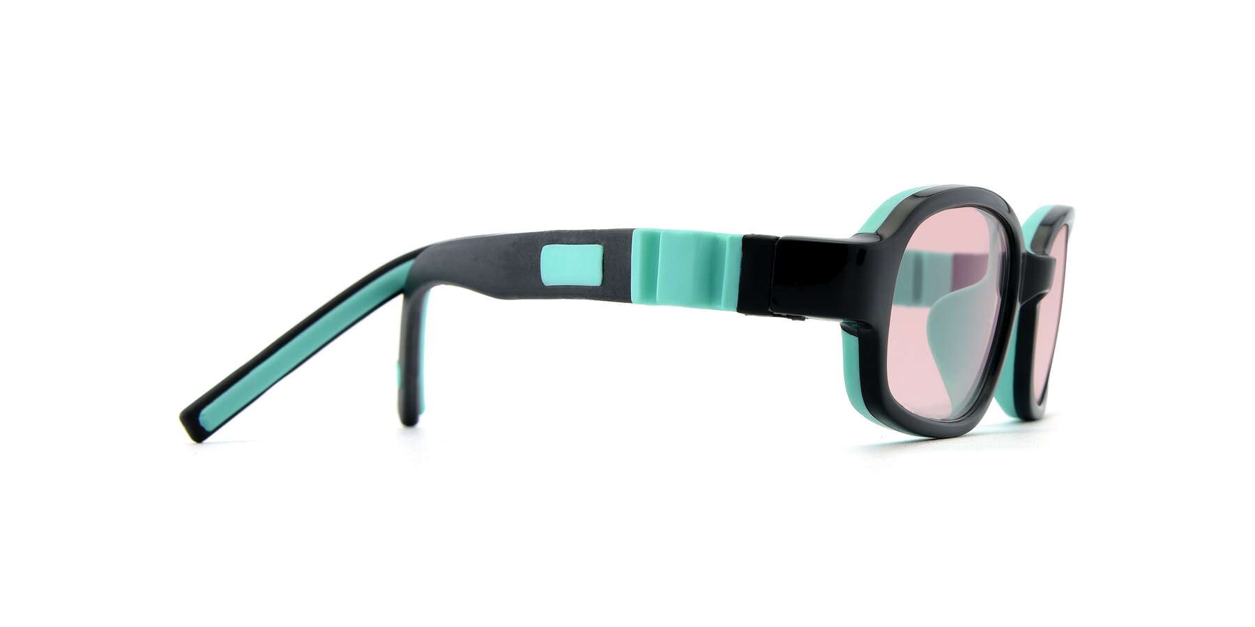 Side of 515 in Black-Green with Light Garnet Tinted Lenses