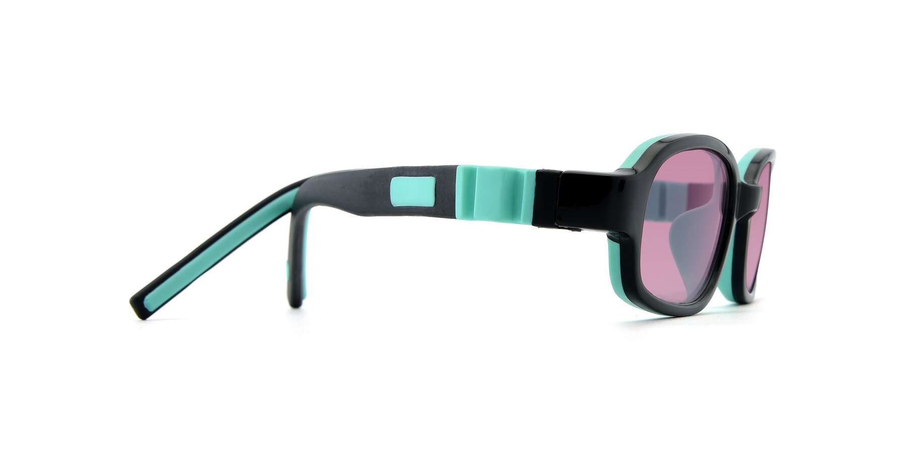 Side of 515 in Black-Green with Medium Wine Tinted Lenses