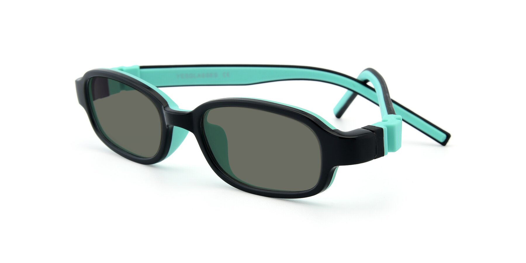 Angle of 515 in Black-Green with Gray Polarized Lenses