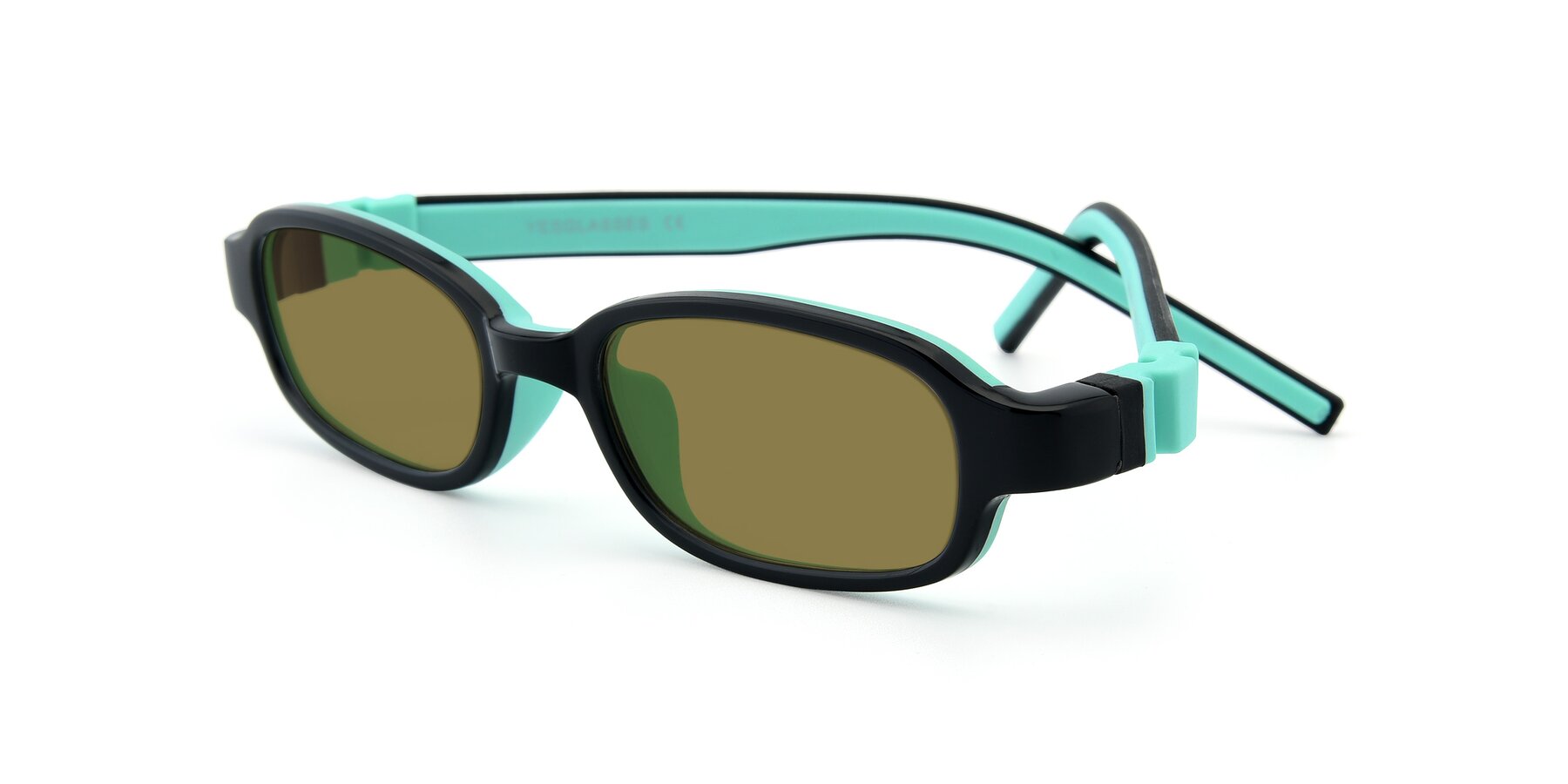 Angle of 515 in Black-Green with Brown Polarized Lenses