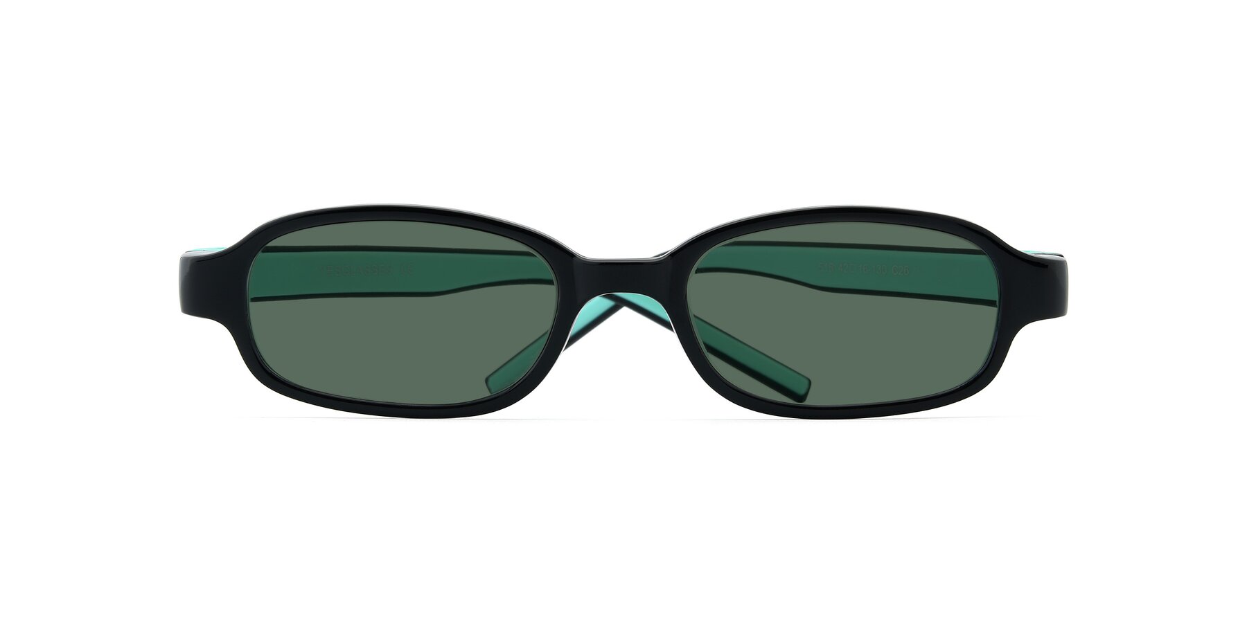 Folded Front of 515 in Black-Green with Green Polarized Lenses