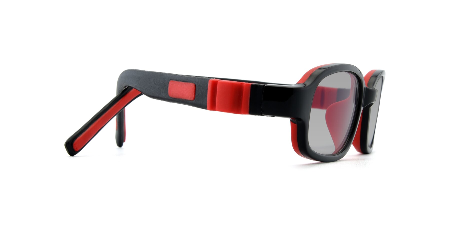 Side of 515 in Black-Red with Light Gray Tinted Lenses