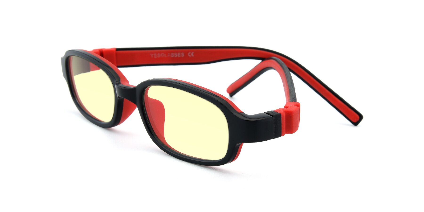 Angle of 515 in Black-Red with Light Yellow Tinted Lenses