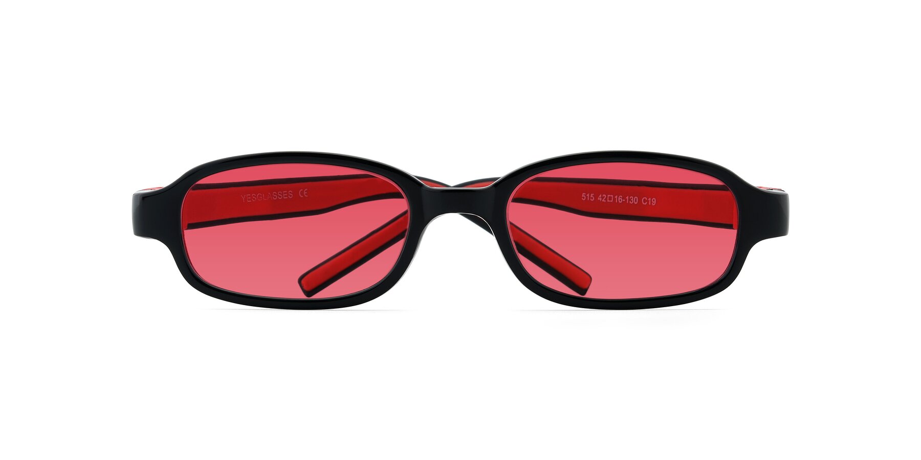 Folded Front of 515 in Black-Red with Red Tinted Lenses